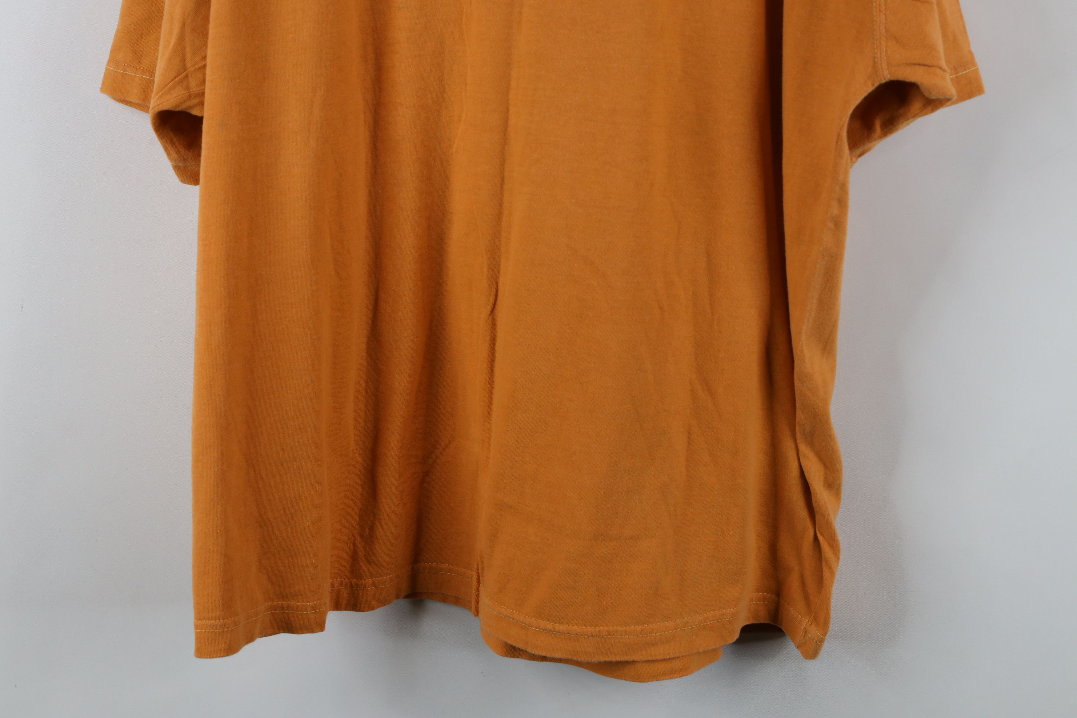 Vintage Vintage 90s Streetwear Blank Baggy Fit Pocket T-Shirt Orange Size US M / EU 48-50 / 2 - 11 Thumbnail