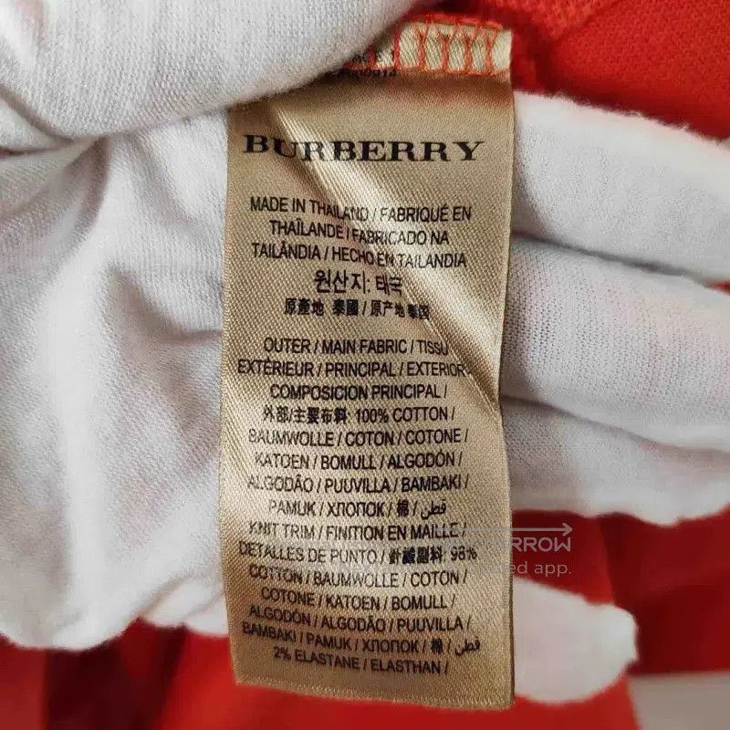 Burberry Burberry Orange Cotton Men's Polo Shirt. Size US S / EU 44-46 / 1 - 5 Thumbnail