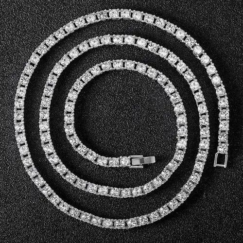 VIBE 4MM Iced Out tennis Chain Necklace Size ONE SIZE - 1 Thumbnail