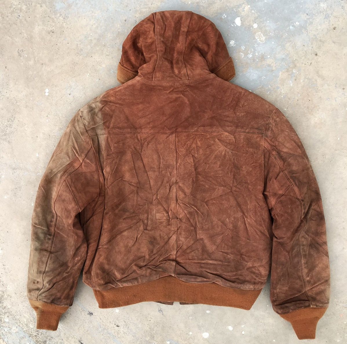 Vintage SCHOTT NYC Suede Leather Lined Sherpa Hoodie Jacket🇺🇸