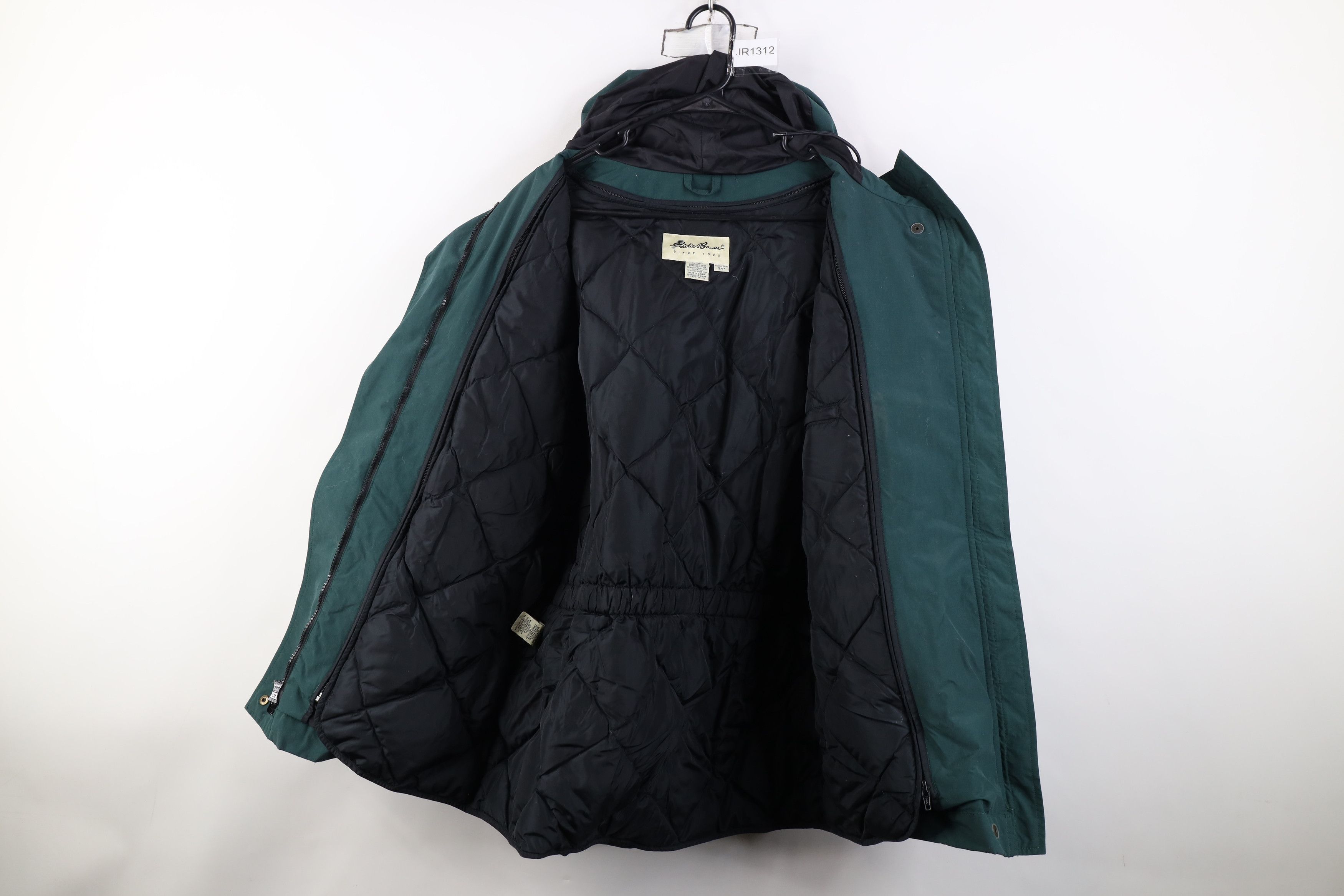 Eddie Bauer Vintage 90s Eddie Bauer Duck Down Hooded Parka Jacket Green Size S / US 4 / IT 40 - 11 Thumbnail