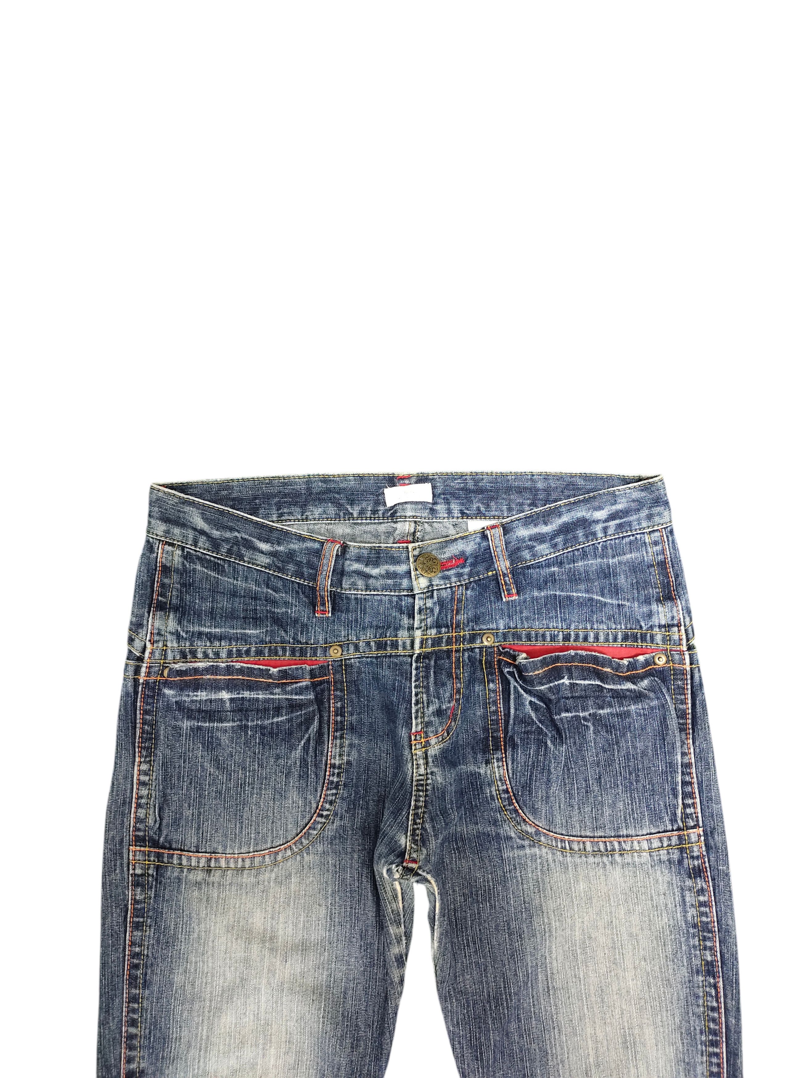 Hysteric Glamour Japanese Brand Tip Top Back Pocket Clawmark Faded Jeans Size US 31 - 2 Thumbnail