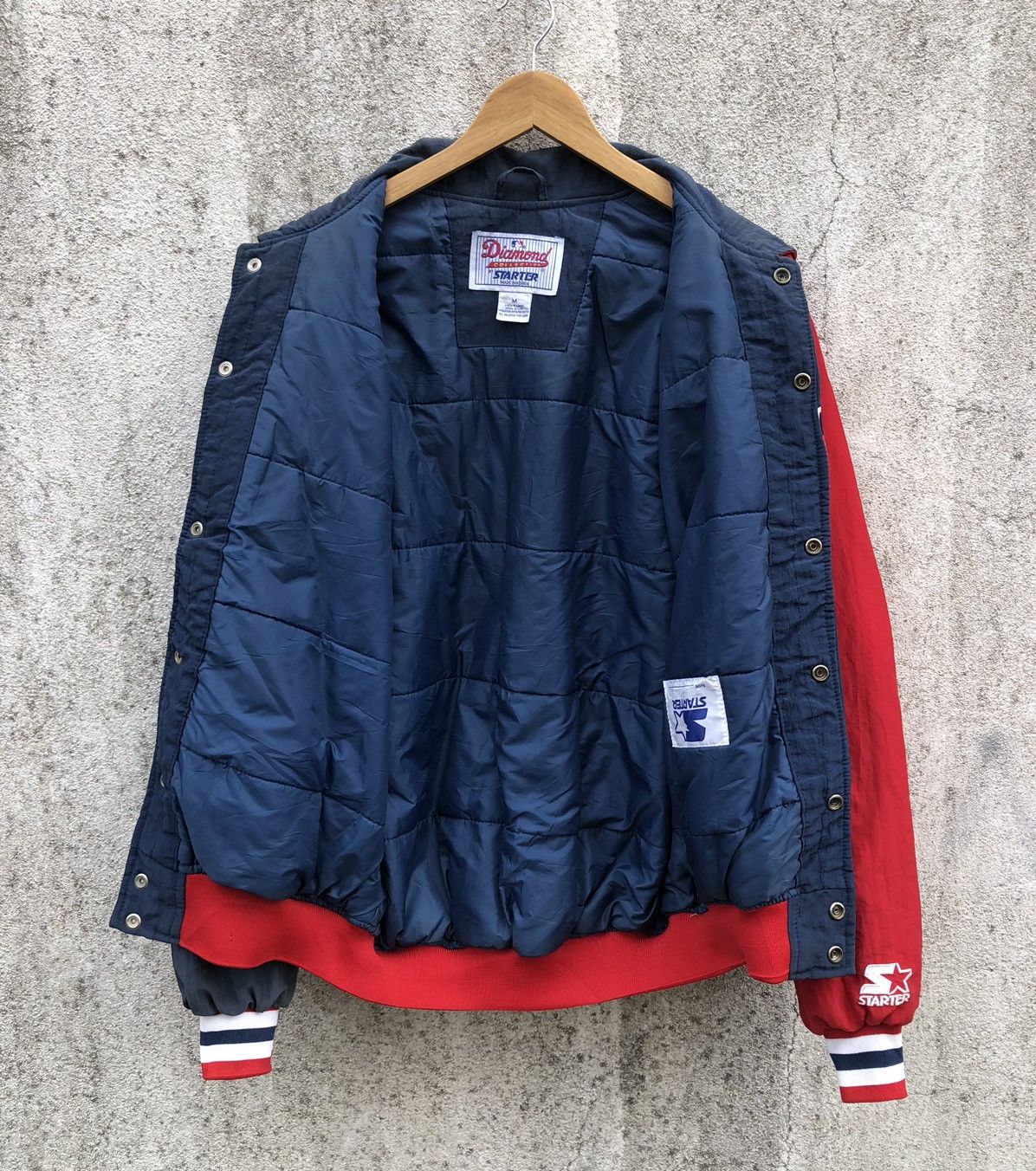 Starter Vintage 90’s STARTER CLEVELAND INDIANS Bomber Jacket Size US M / EU 48-50 / 2 - 15 Thumbnail
