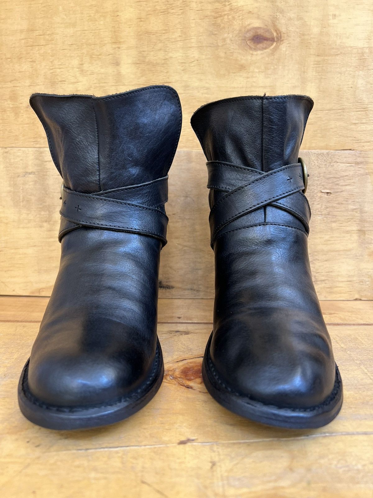 Fiorentini + Baker Fiorentini+Baker leather Buckle Ankle Boots Heel Booties Size US 10 / IT 40 - 5 Thumbnail
