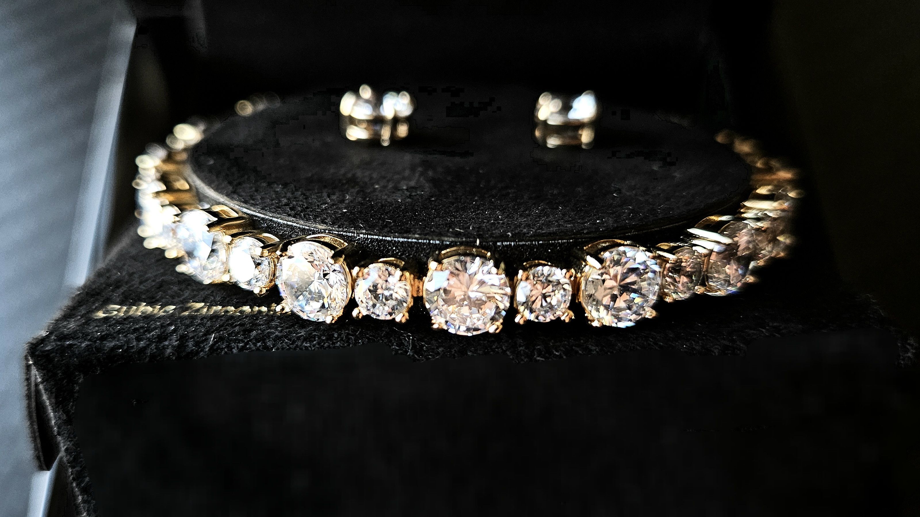 Givenchy 👑 Crystal Cubic Gold Tennis Bracelet Size ONE SIZE - 5 Thumbnail