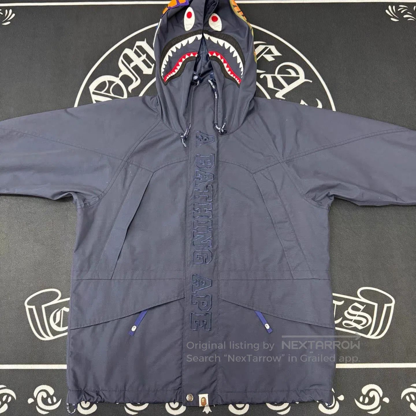 Bape Blue Shark Mouth Hooded Jacket Size L. Size US L / EU 52-54 / 3 - 1 Thumbnail