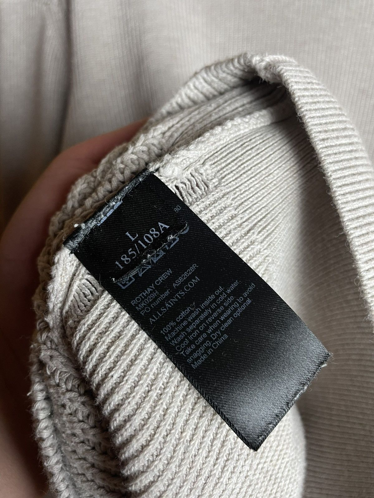 Allsaints × Designer All Saints Men Knit Sweater Avant Gard Y2K Size US L / EU 52-54 / 3 - 6 Thumbnail