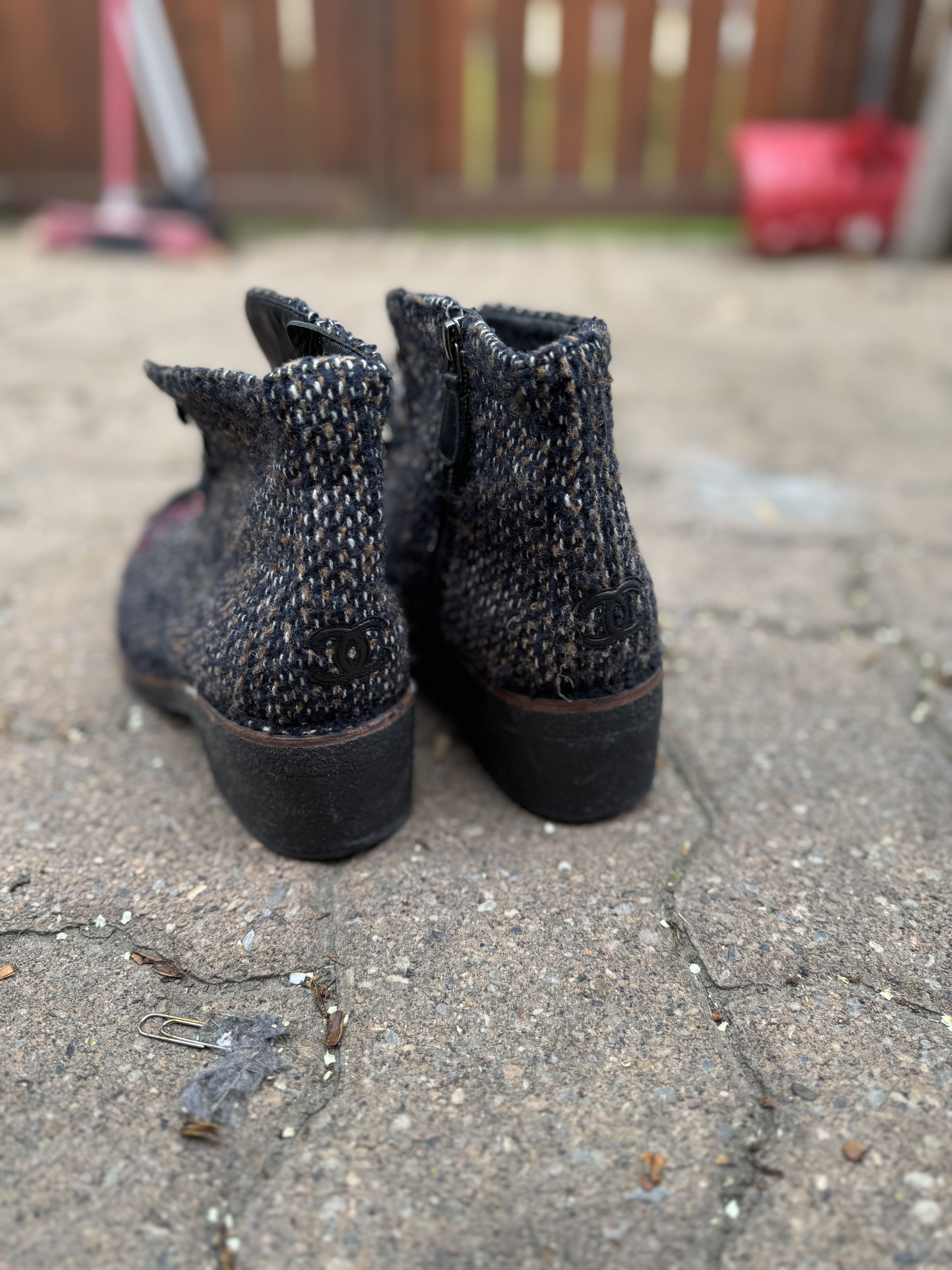 Chanel Chanel Tweed Boots Size US 8 / IT 38 - 2 Thumbnail