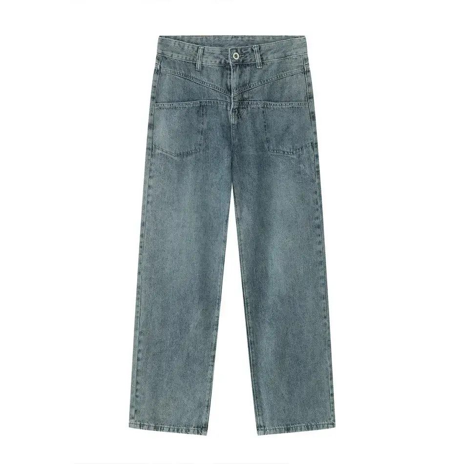 Japanese Brand Retro loose straight pocket jeans Size US 32 / EU 48 - 5 Thumbnail
