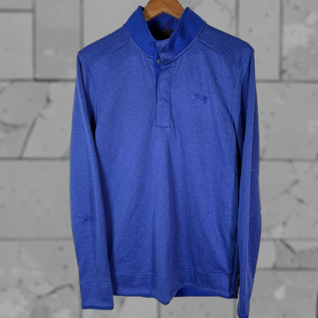 Under Armour VINTAGE Under Armour Golf ColdGear Long Sleeve Pullover Mens Size M Blue Activewear Size US M / EU 48-50 / 2 - 1 Thumbnail