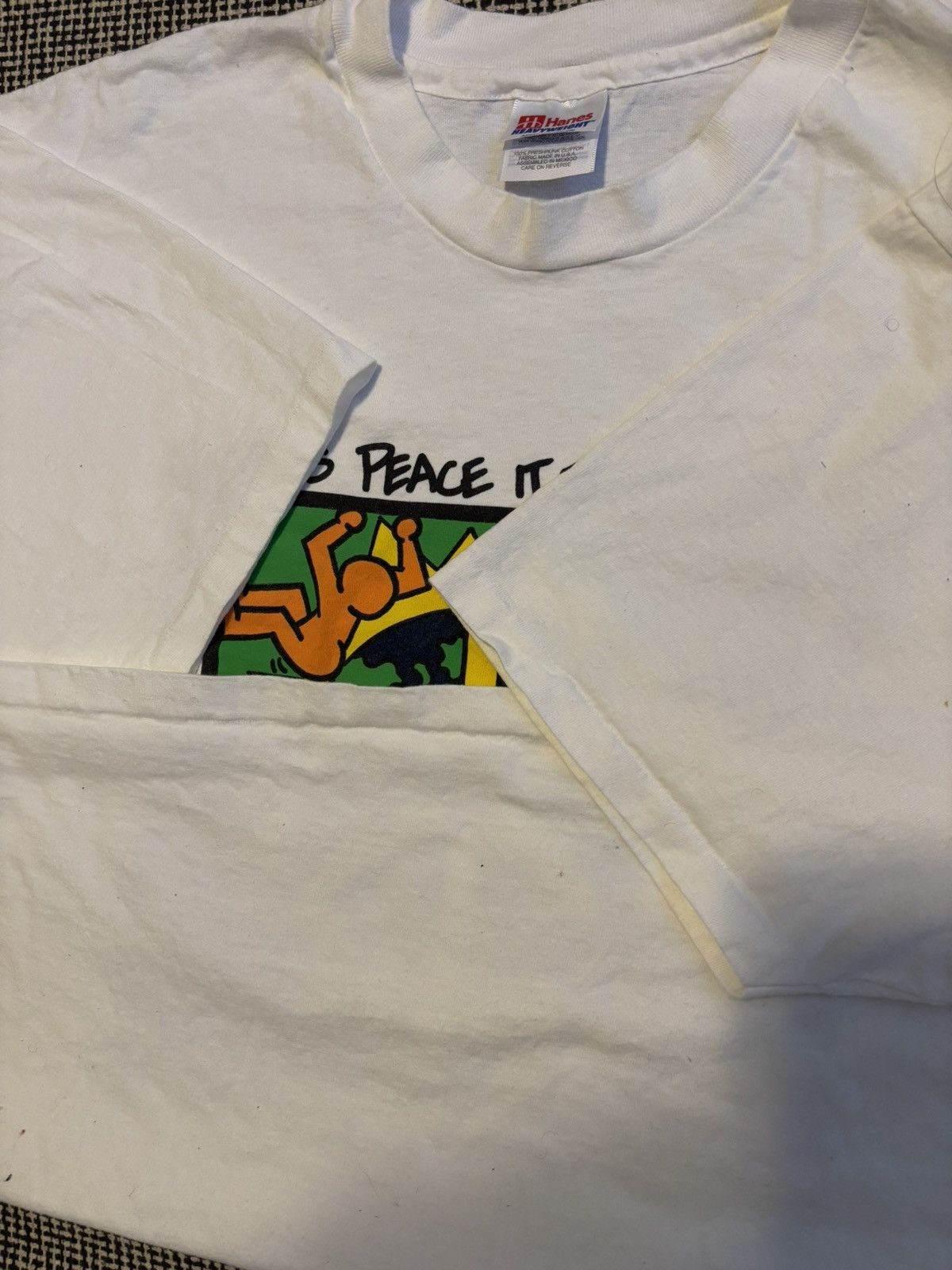 Vintage Vintage 1993 Lets make peace together t-shirt Size US XXL / EU 58 / 5 - 5 Thumbnail