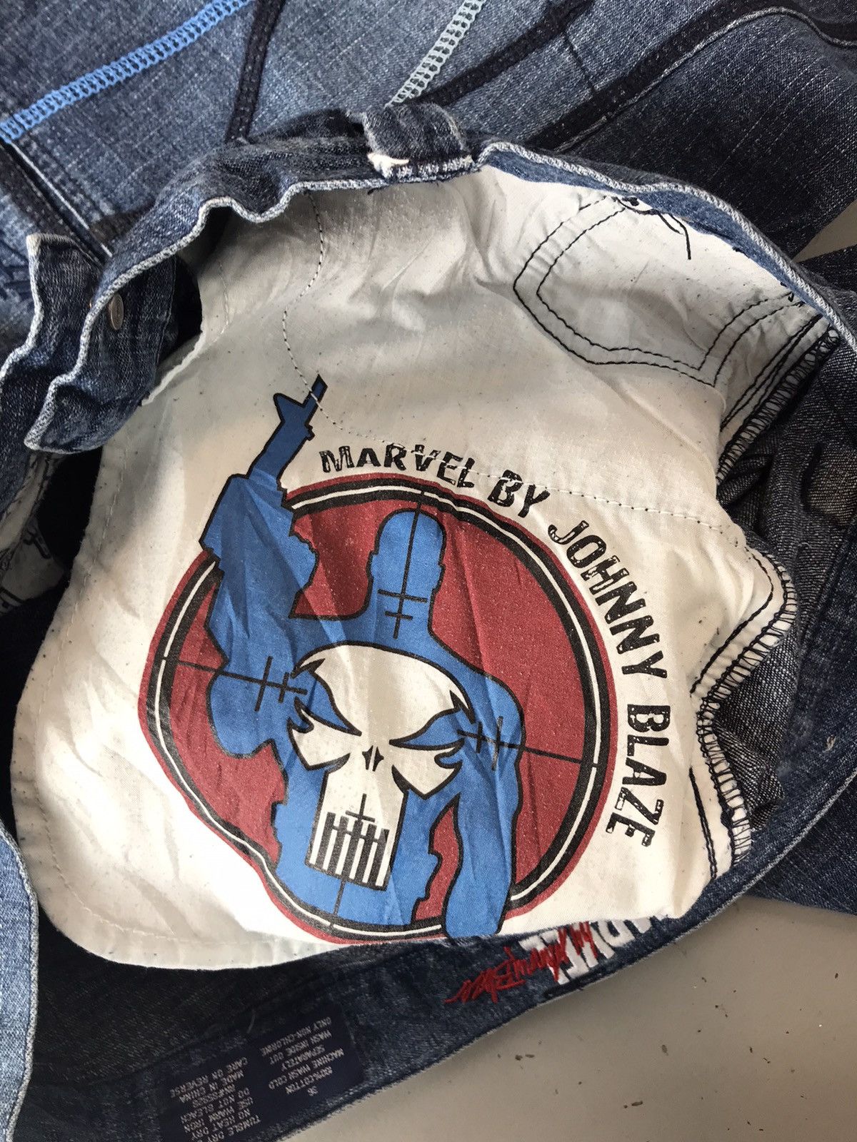 Marvel Comics × Vintage Vintage marvel Johnny blaze patchwork cargo denim Size US 36 / EU 52 - 7 Thumbnail