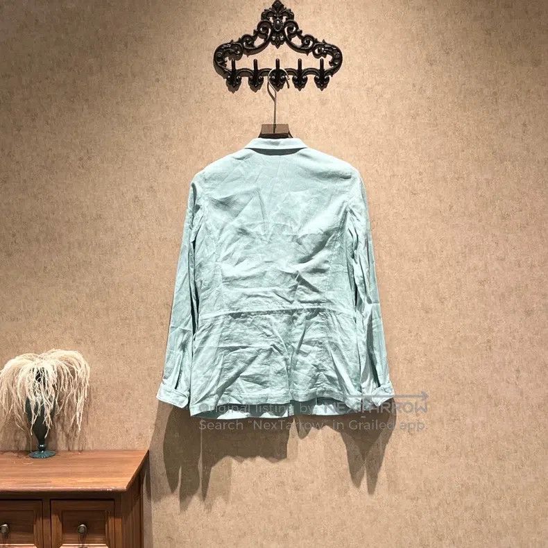 Loro Piana Loro Piana Mint Green Linen Jacket Size XS / US 0-2 / IT 36-38 - 2 Thumbnail