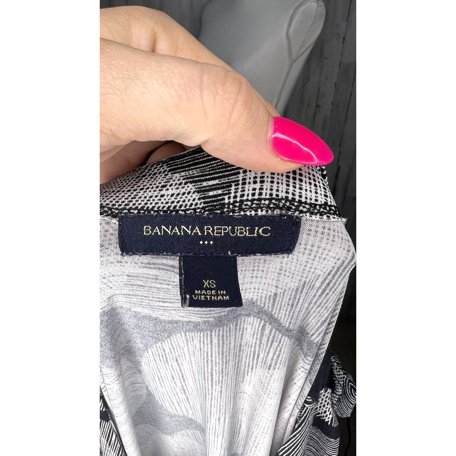 Banana Republic Banana Republic Women's XS Black & White Circular Dress Size XS / US 0-2 / IT 36-38 - 6 Thumbnail