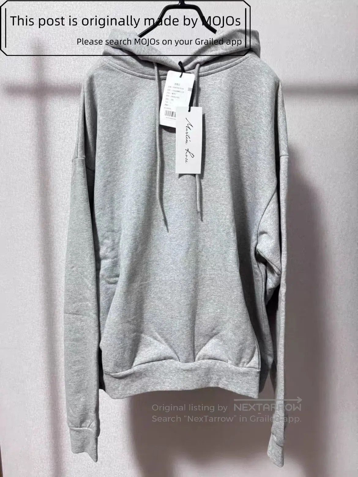 Martine Rose Martine Rose Back Logo Stitches Grey Hoodie. Size US L / EU 52-54 / 3 - 2 Thumbnail