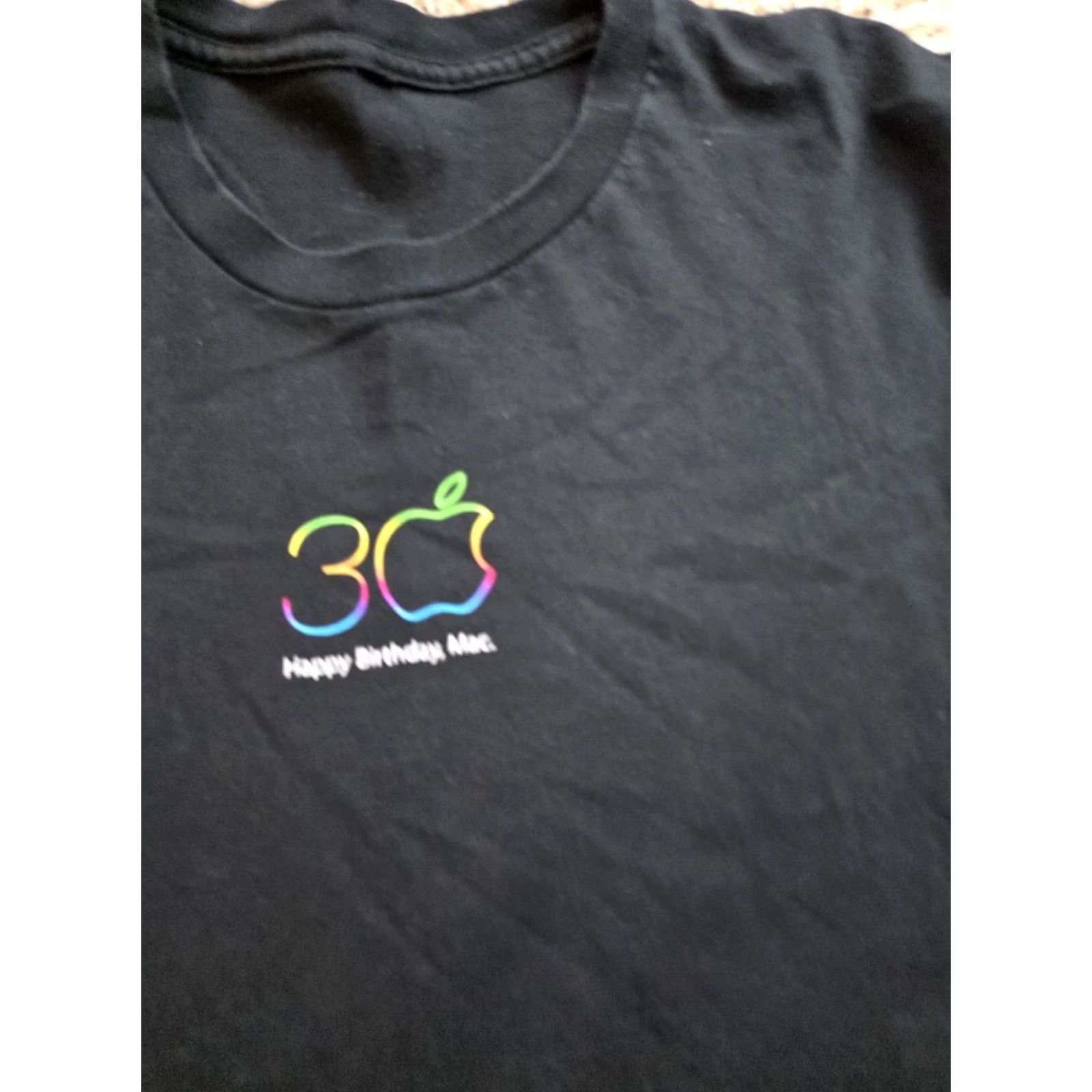 Apple Apple Mac 30th Anniversary Shirt Mens Large Black Short Sleeve Rainbow Graphic Shirt Mens L Black Rainbow Graphic Logo 30th Anniversary Vintage? No Size US L / EU 52-54 / 3 - 4 Thumbnail