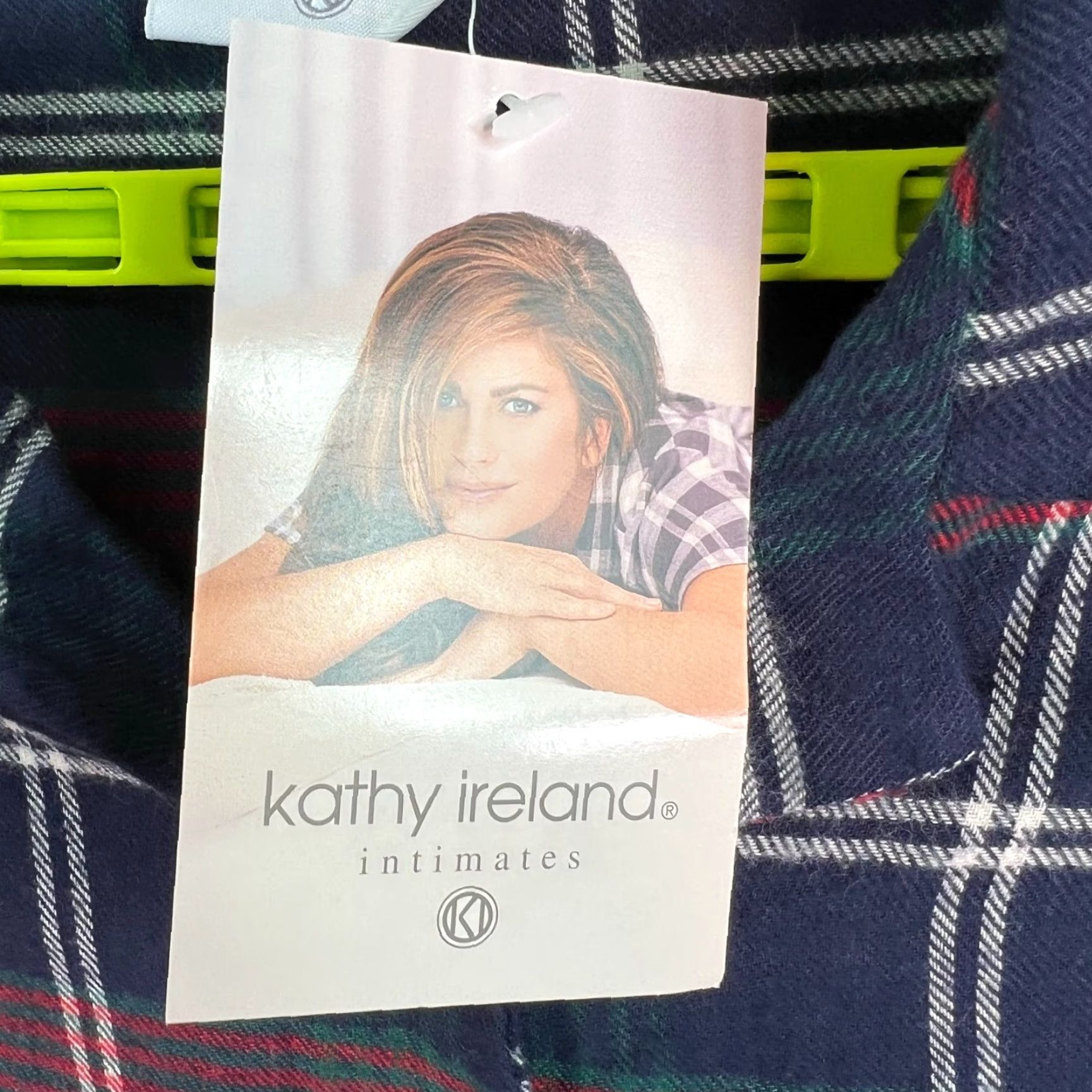 Vintage Kathy Ireland Womens Plaid Sleepshirt Knit Nighty Size L Red Blue Classic Size L / US 10 / IT 46 - 6 Thumbnail