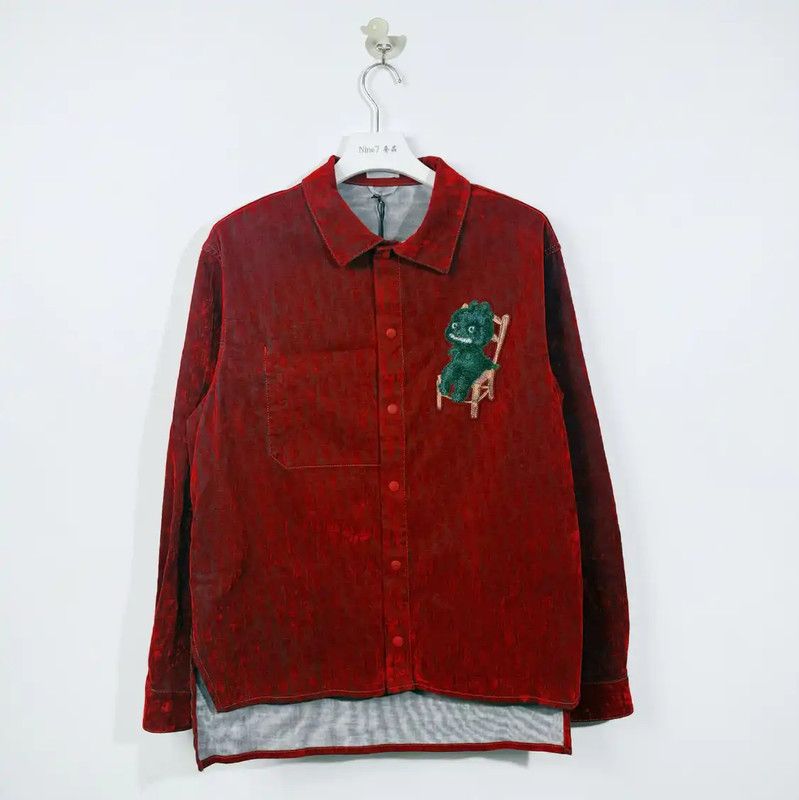 Dior Dior Red Plant Fiber Jacket with Embroidery 0089 Size US M / EU 48-50 / 2 - 1 Thumbnail