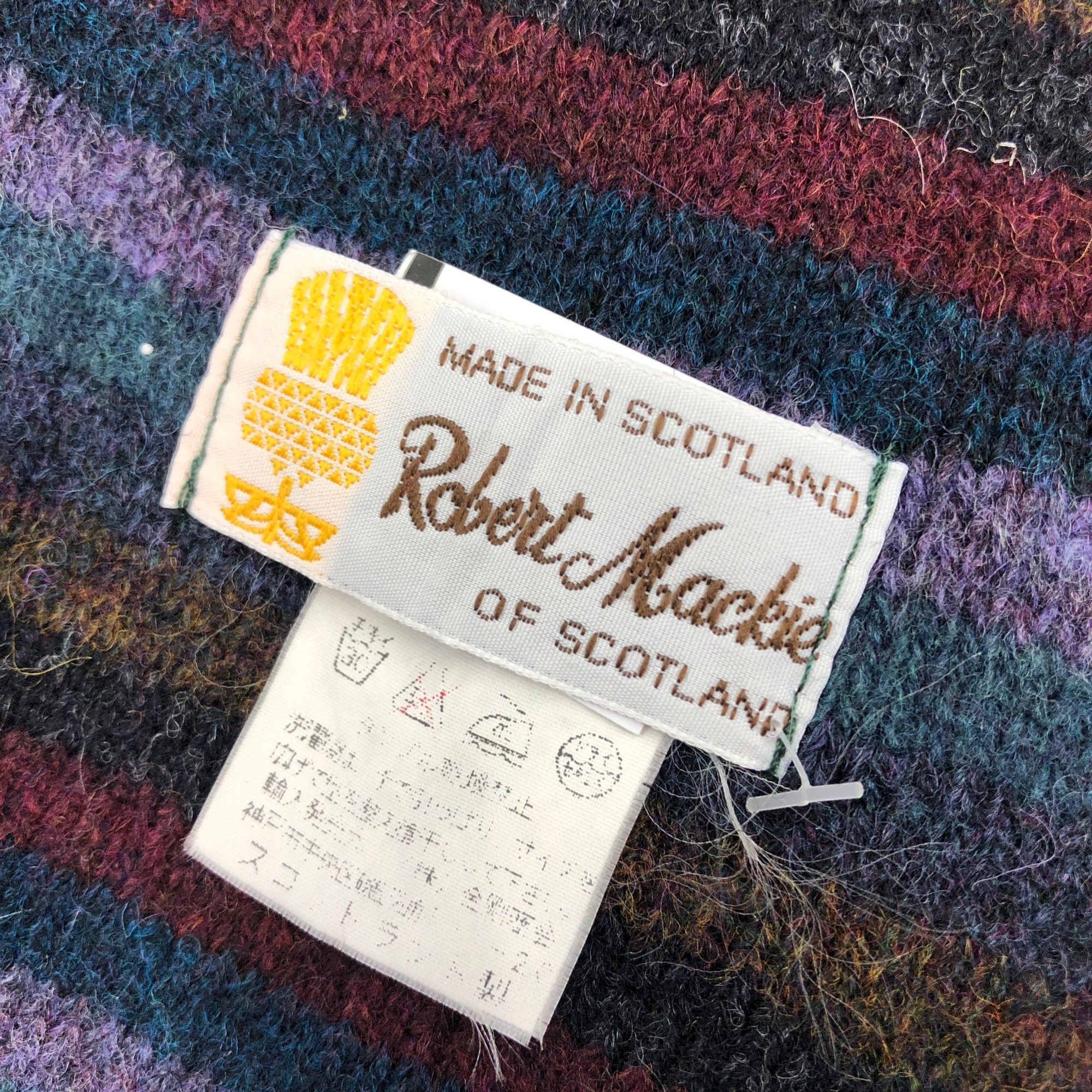 Japanese Brand Vintage Robert Mackie Scarf Muffler Wool Winter Scarves Size ONE SIZE - 4 Thumbnail