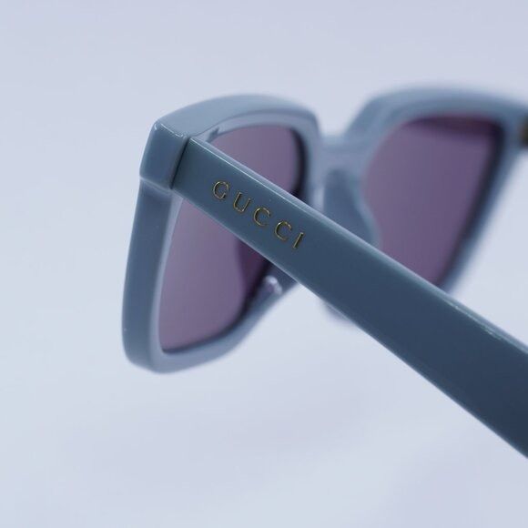 Gucci Gucci GG1539S 003 Sunglasses Light Blue Square Frame Size ONE SIZE - 8 Thumbnail