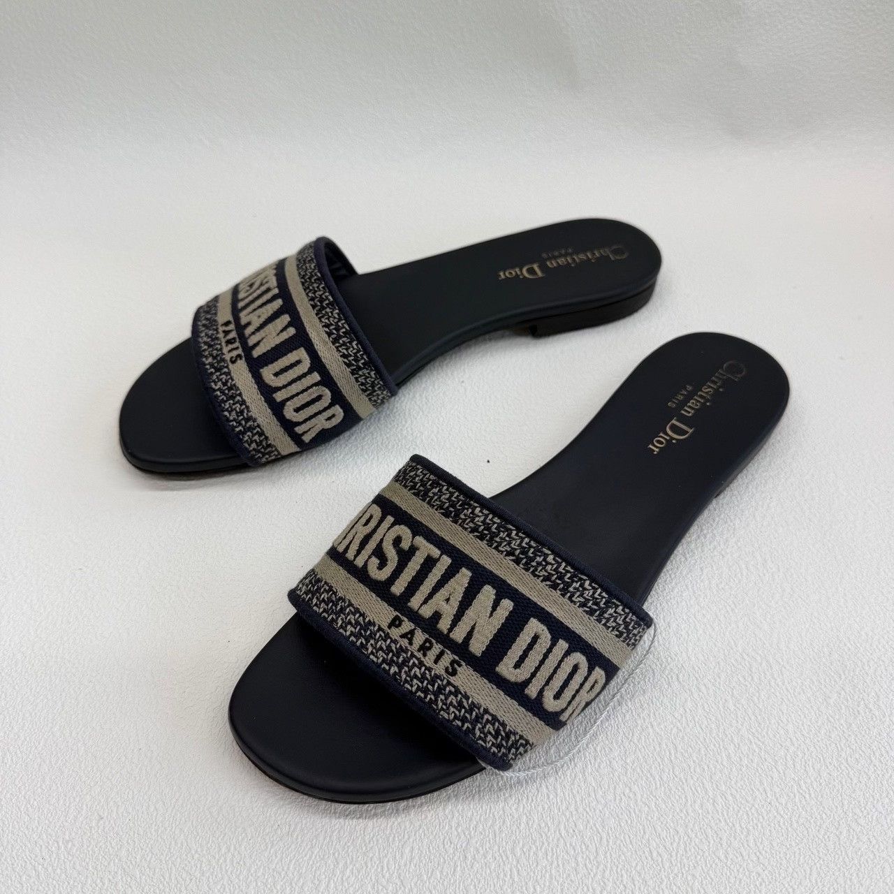 Dior Dior Canvas Printed Blue Sandals us_7-5 Women Size US 7.5 / IT 37.5 - 1 Thumbnail