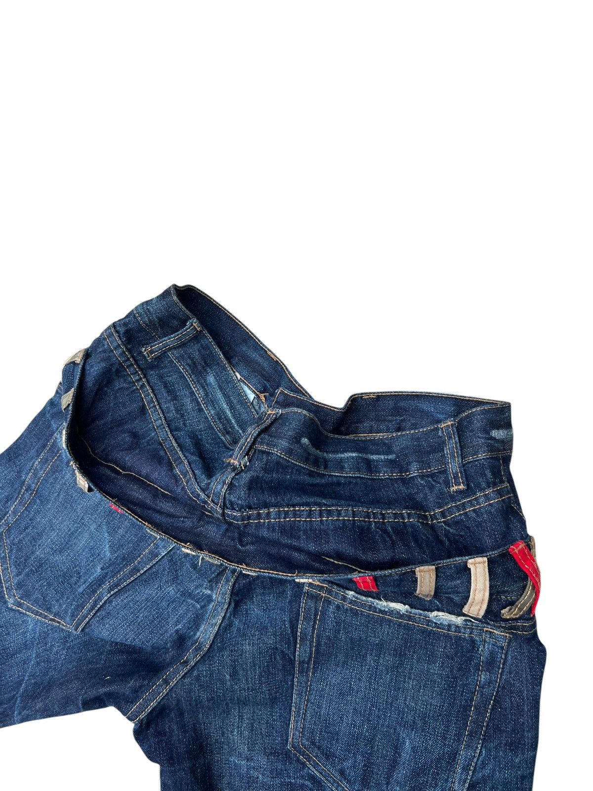 Japanese Brand Stains Denim Double Waist Jungle Storm Japan Jeans Size US 32 / EU 48 - 19 Thumbnail