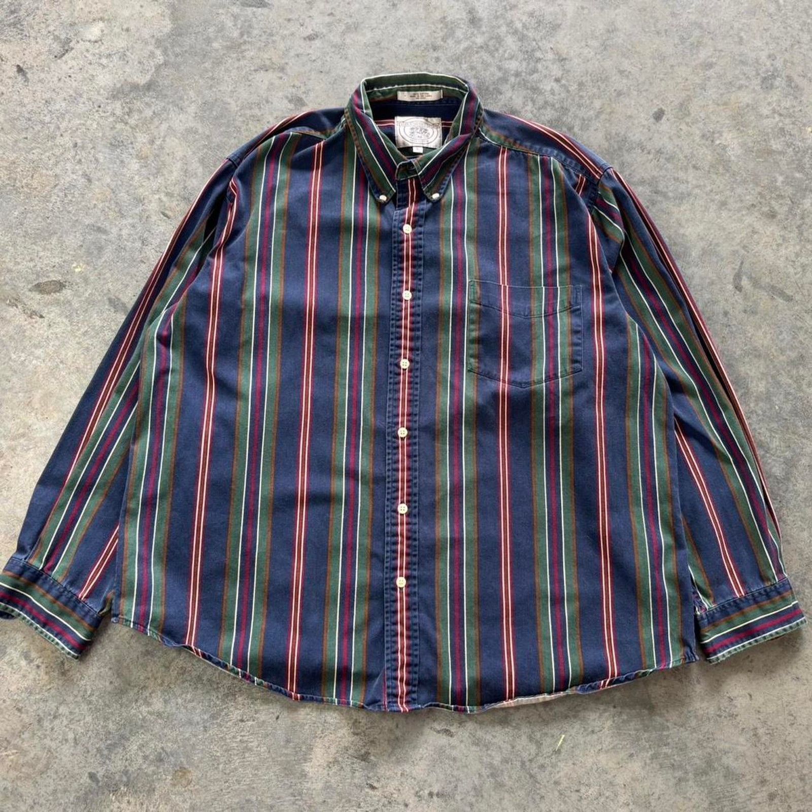 Vintage 90s Striped Patterned Button Down Shirt Size US XL / EU 56 / 4 - 1 Thumbnail
