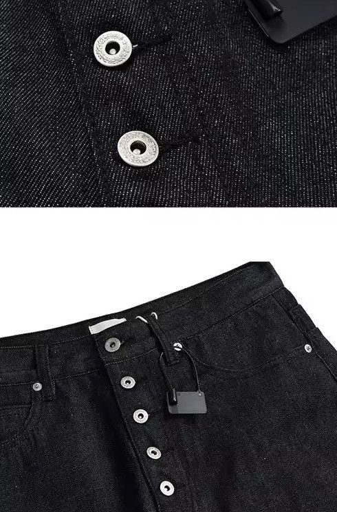 Other High Street Washed Black Straight Vintage Retro Style Jeans Size US 34 / EU 50 - 4 Thumbnail
