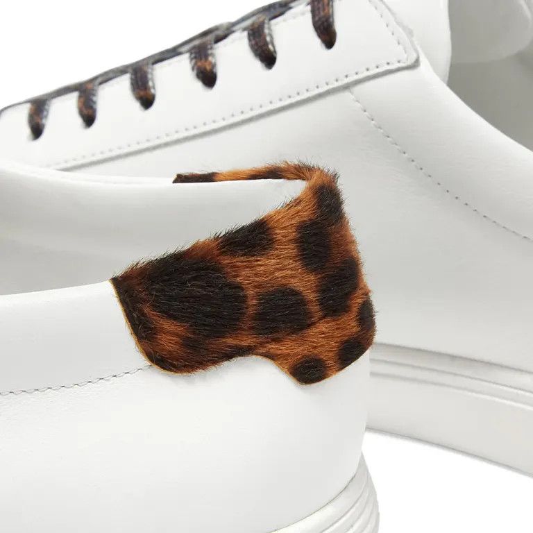 Saint Laurent Paris o1s1wg111024 Andy Sneakers Smooth Leather Leopard Printed Size US 12 / IT 42 - 3 Thumbnail