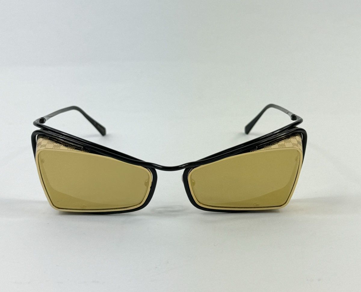 Louis Vuitton 24K GOLD PLATED DAMIER SUNGLASSES (VERY RARE MTO PIECE) Size ONE SIZE - 4 Thumbnail