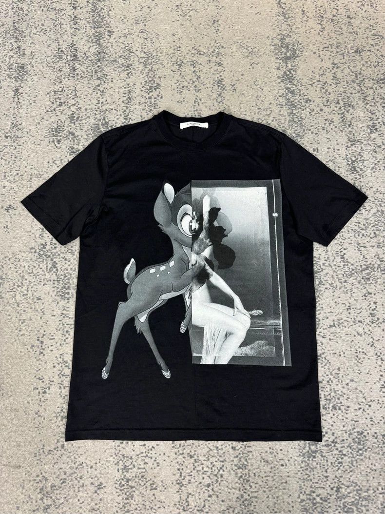 Givenchy Givenchy Black and White Deer Print Short Sleeve Size US S / EU 44-46 / 1 - 1 Thumbnail