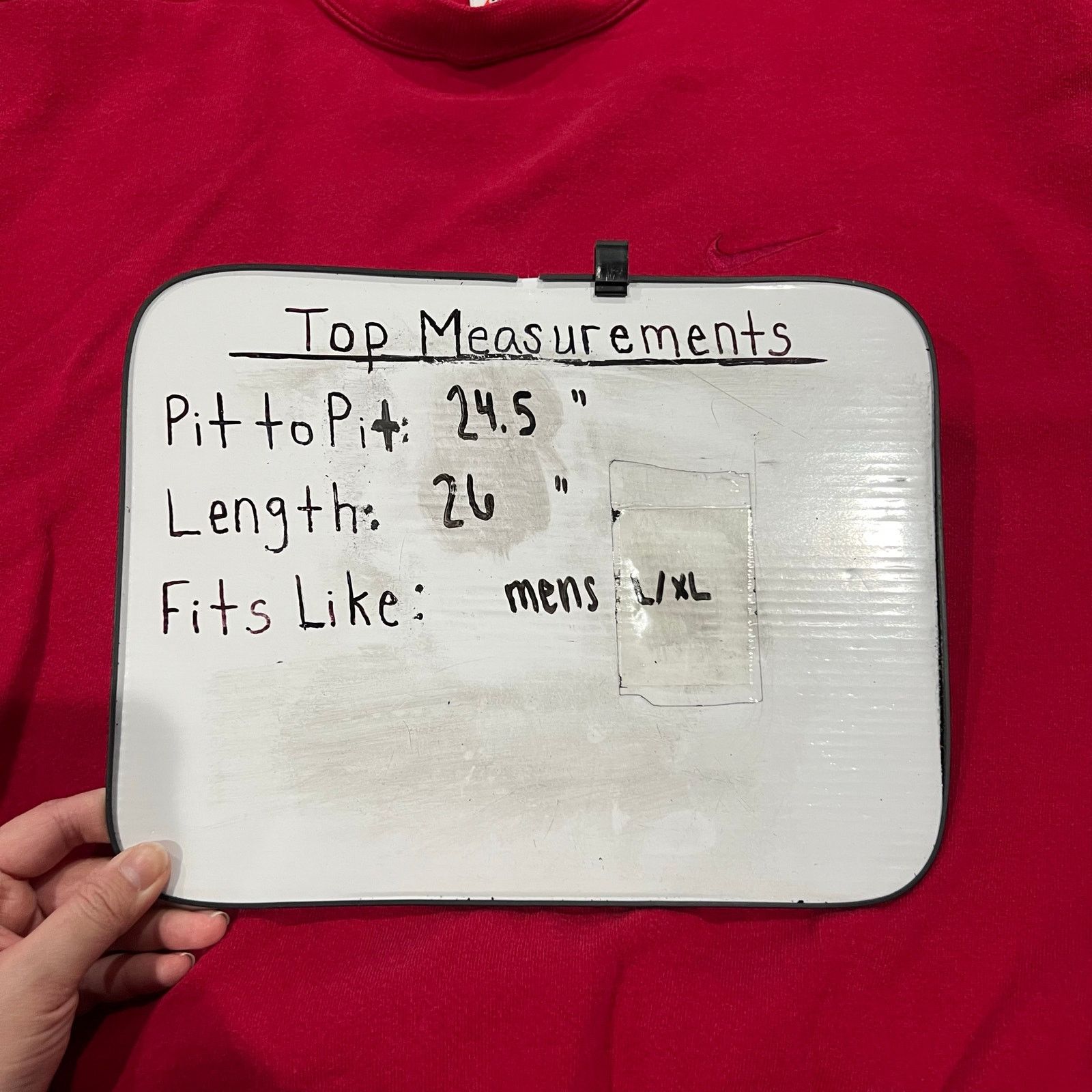 Nike Vtg 90s nike red burgundy tonal swoosh crewneck sweatshirt Size US L / EU 52-54 / 3 - 6 Thumbnail