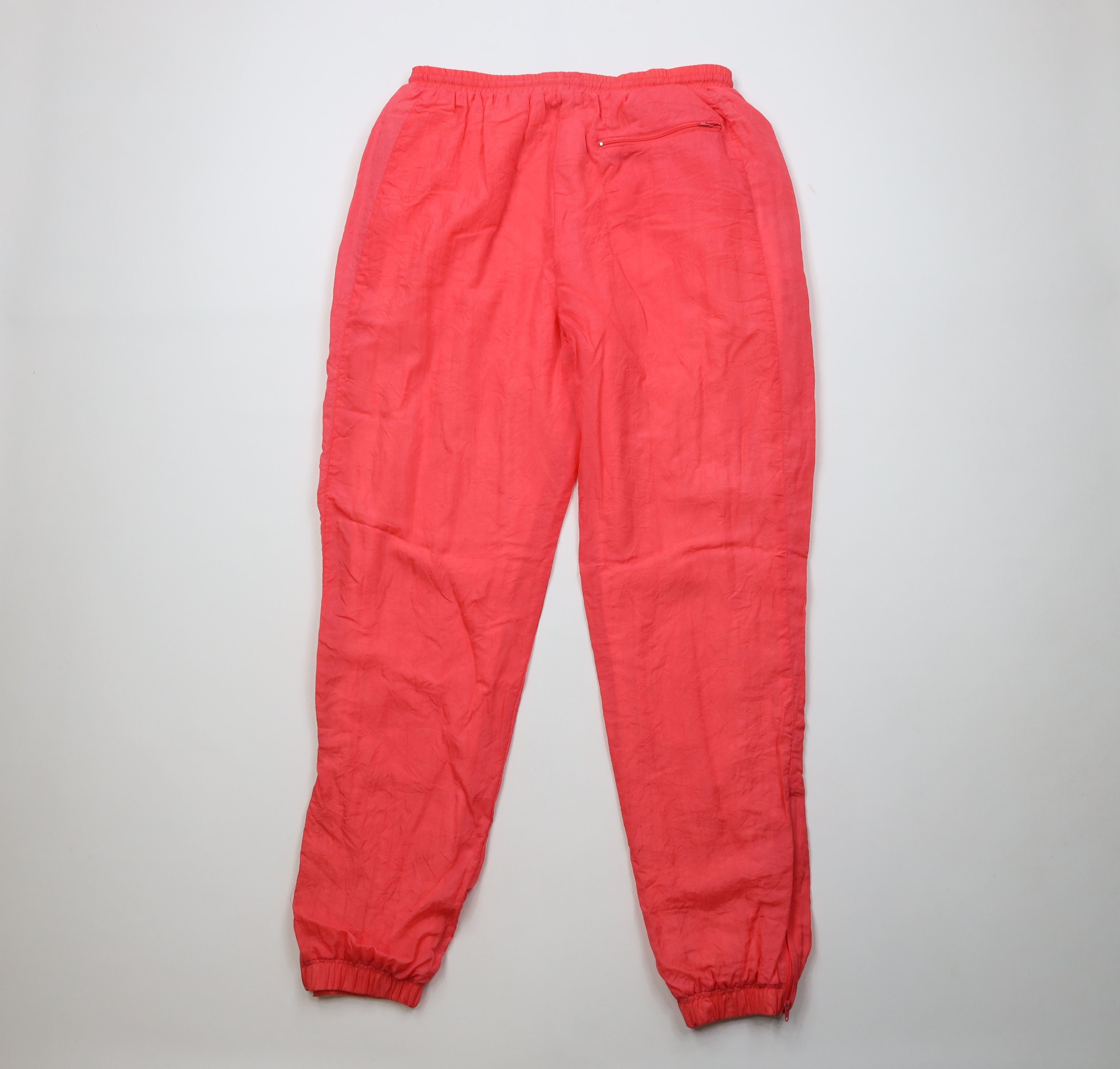 Vintage Vintage 90s Streetwear Lined Windbreaker Joggers Pants Pink Size 32" / US 10 / IT 46 - 8 Thumbnail