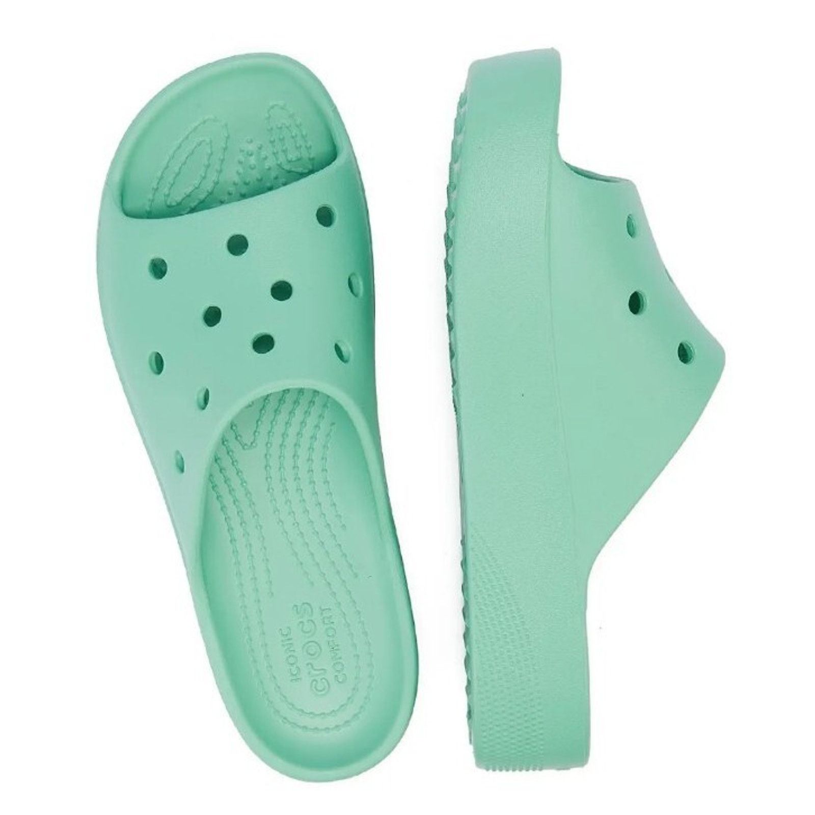 Crocs Crocs Sandals Women's Size 6 Platform Slides Jade Stone Size US 6 / IT 36 - 3 Thumbnail