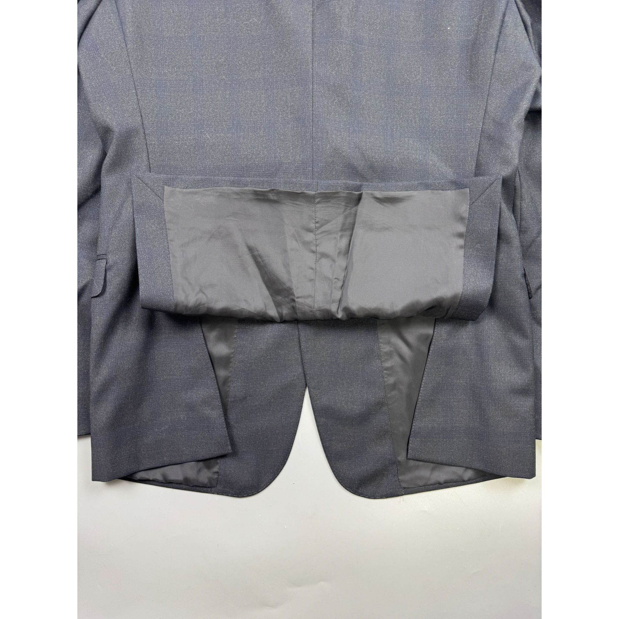 Z Zegna Z Zegna Charcoal Grey 100% Wool Two-Button Slim Fit Blazer Size 48R - 9 Thumbnail