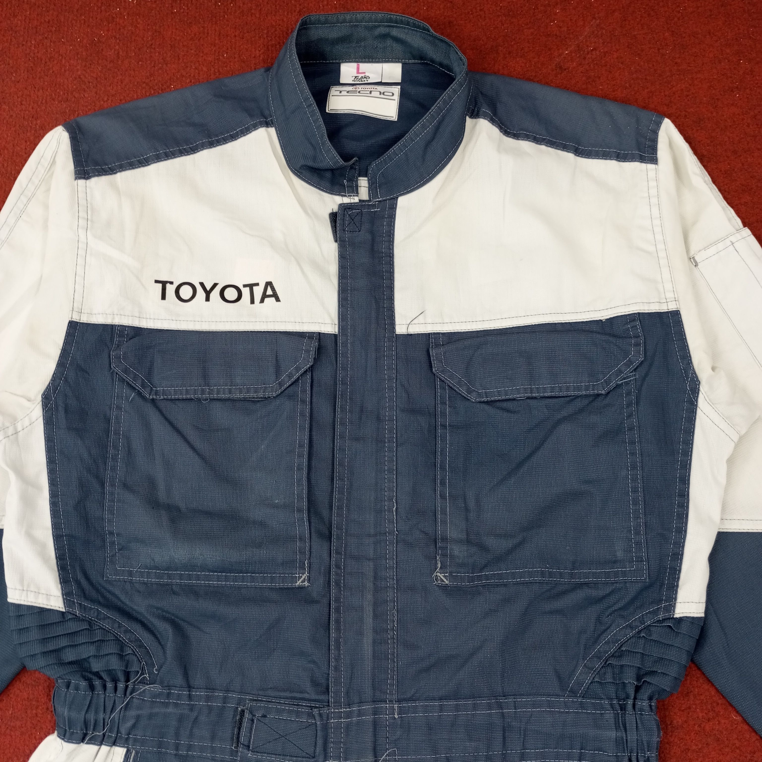Japanese Brand × Vintage Toyota Tecno Japanese Motorsports Coverall Jacket c232n12 Size US M / EU 48-50 / 2 - 5 Thumbnail