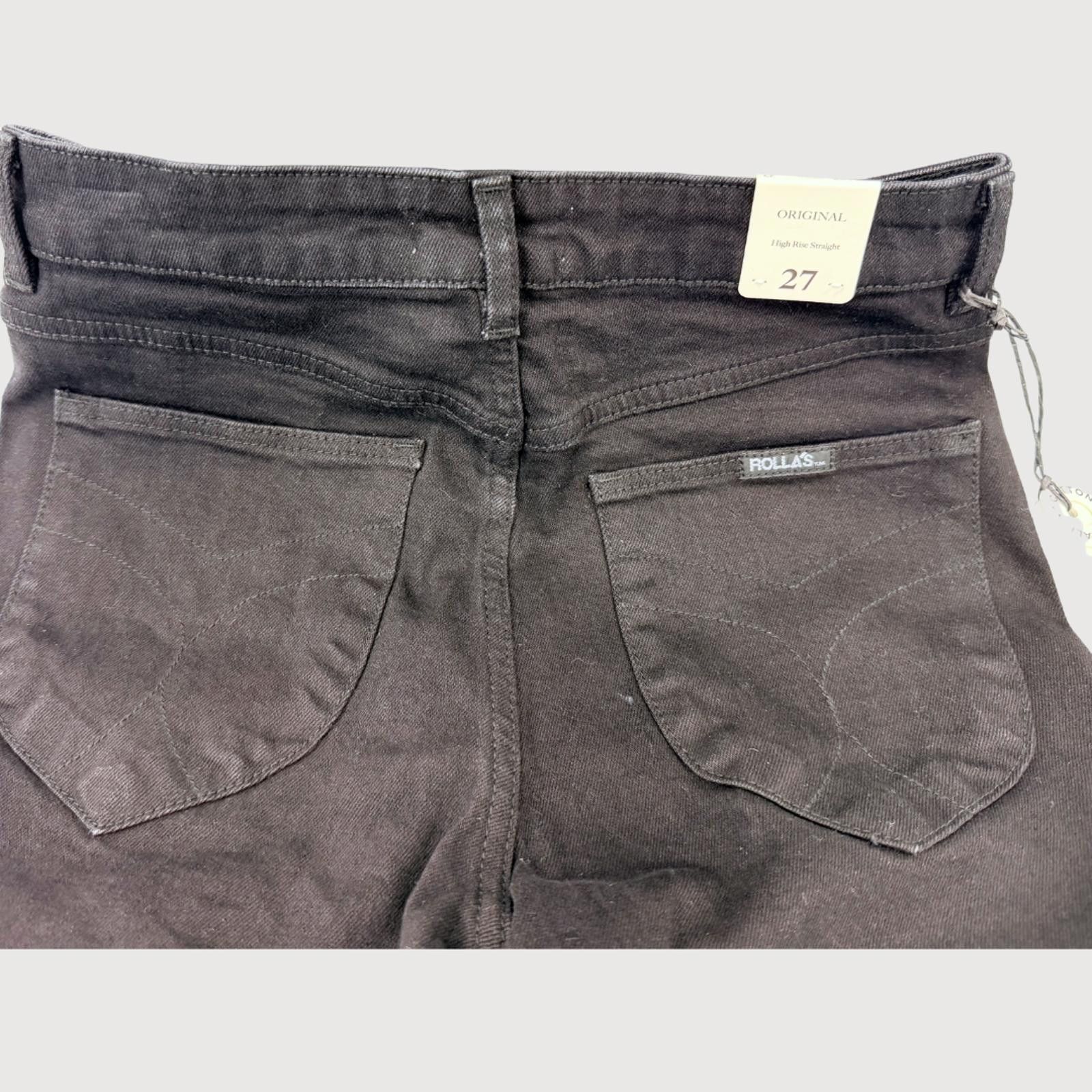 Rolla's Rolla's Original Straight Jeans High Rise Black 27 NWT Size 27" / US 4 / IT 40 - 3 Thumbnail