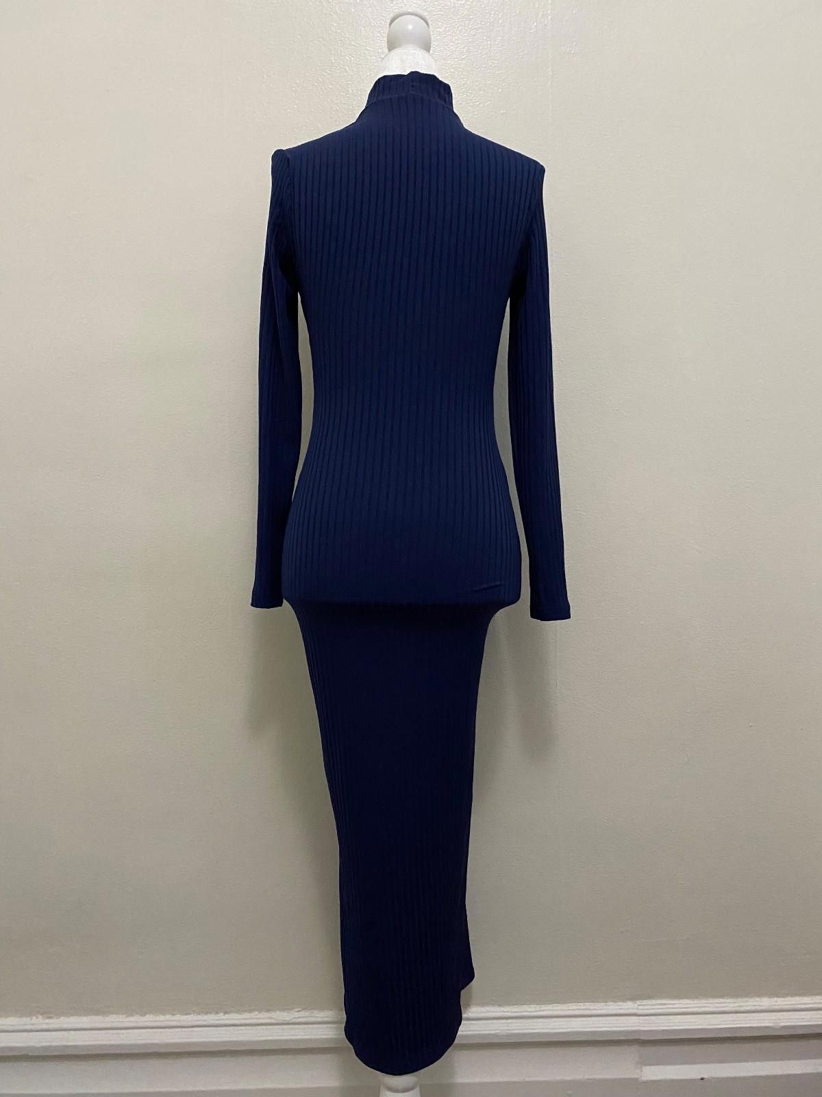 Other FLOUNCE CLUB Knit Mockneck Midi Dress with Side Slit (SMALL) Size S / US 4 / IT 40 - 7 Thumbnail