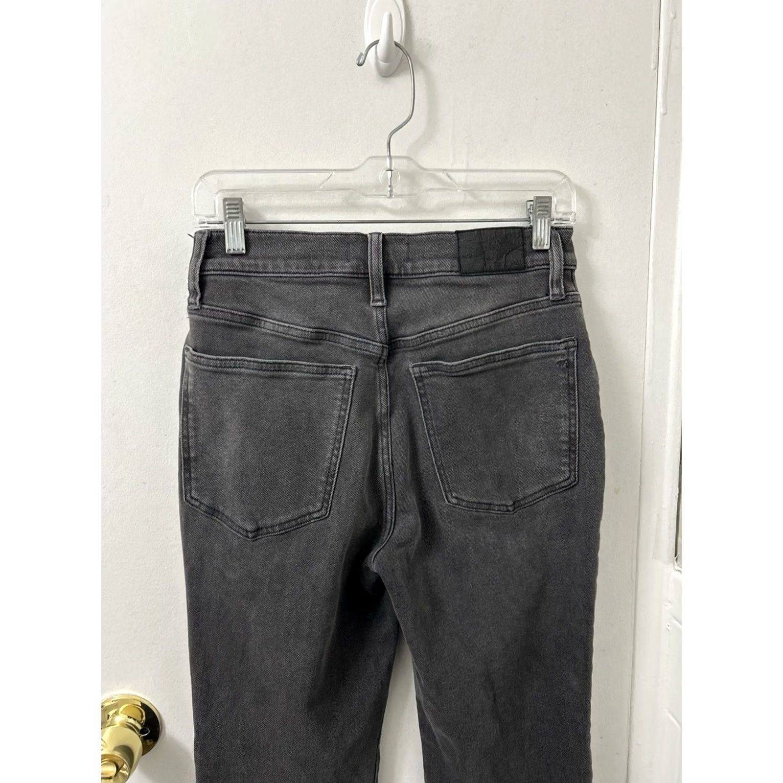 Madewell Madewell The Perfect Vintage Flare Crop Jeans Womens 27x27 Black High Rise Denim Size 27" / US 4 / IT 40 - 7 Thumbnail