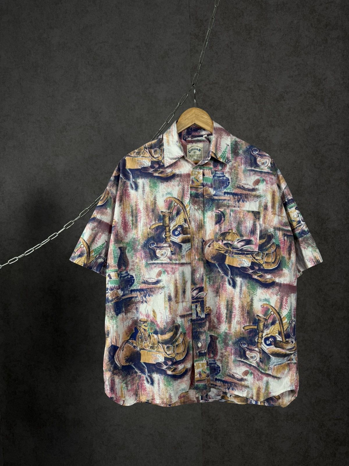 Vintage Art crazy hawaiian vintage shirt Size US XXL / EU 58 / 5 - 1 Thumbnail
