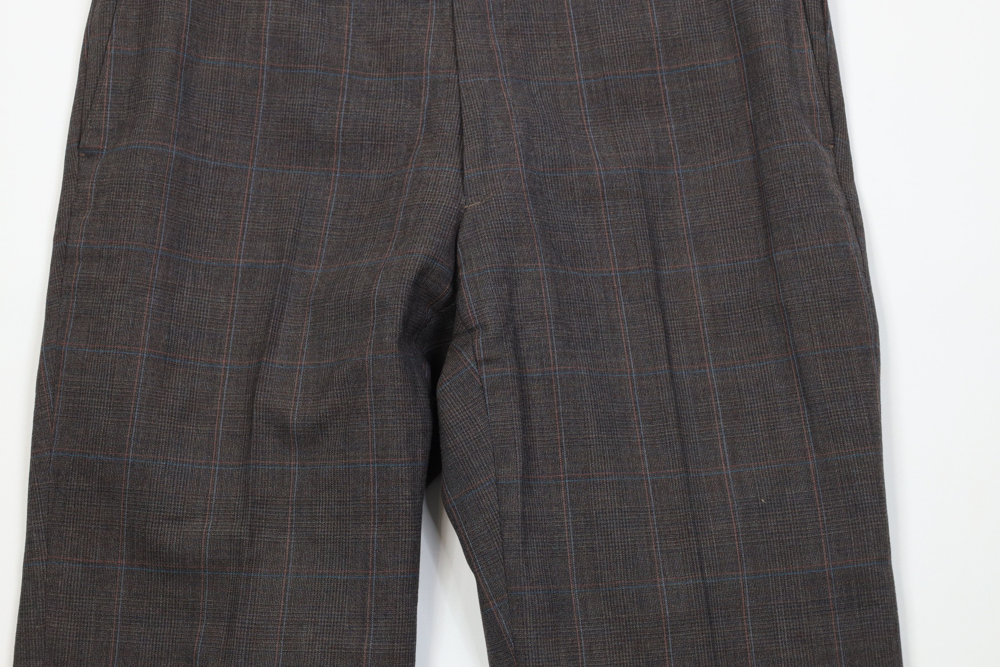 Vintage Vintage 70s Streetwear Flared Wide Leg Chino Pants Plaid USA Size US 34 / EU 50 - 3 Thumbnail