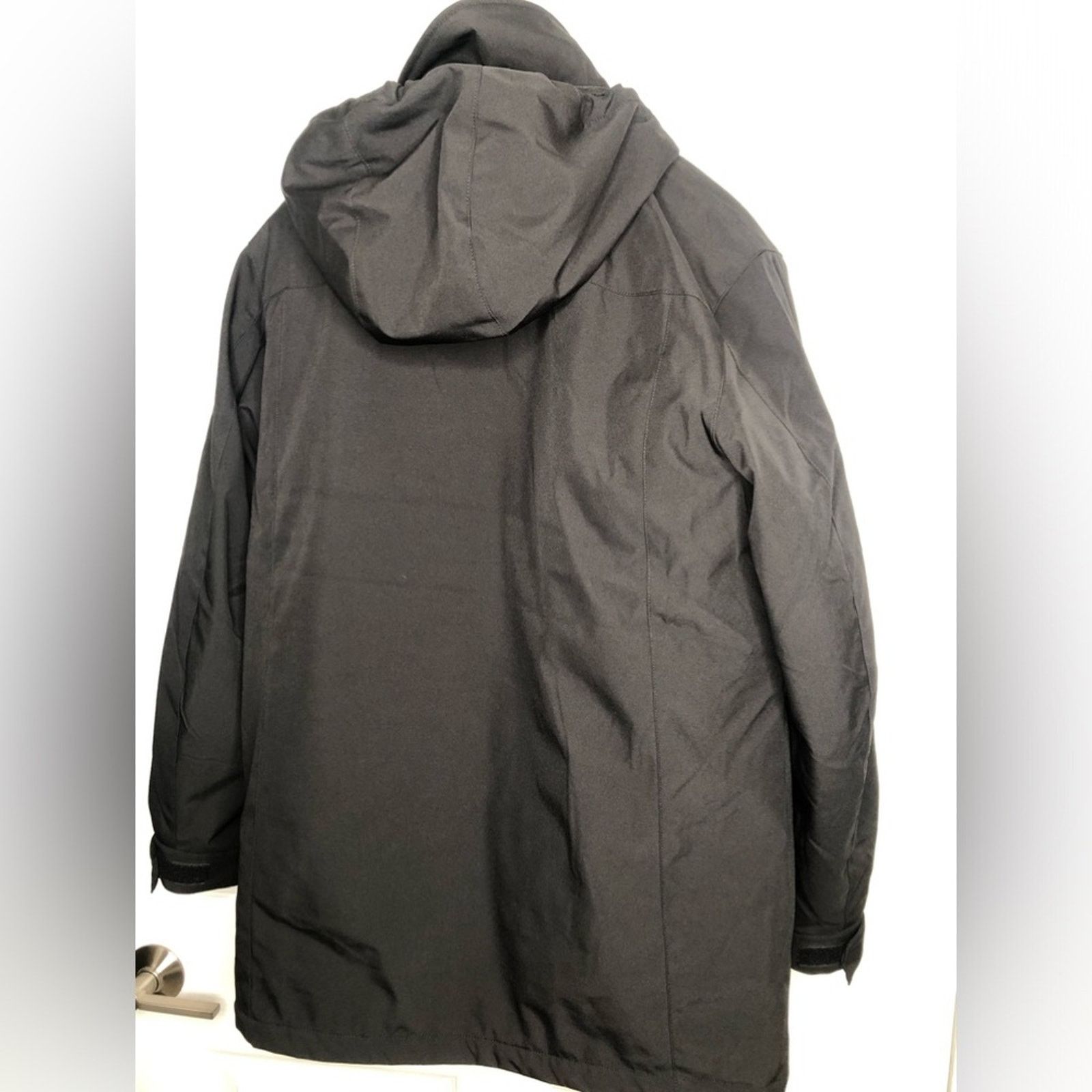Weatherproof WEATHERPROOF Men’s Medium Black Hooded Double Zip Parka Size US M / EU 48-50 / 2 - 2 Thumbnail