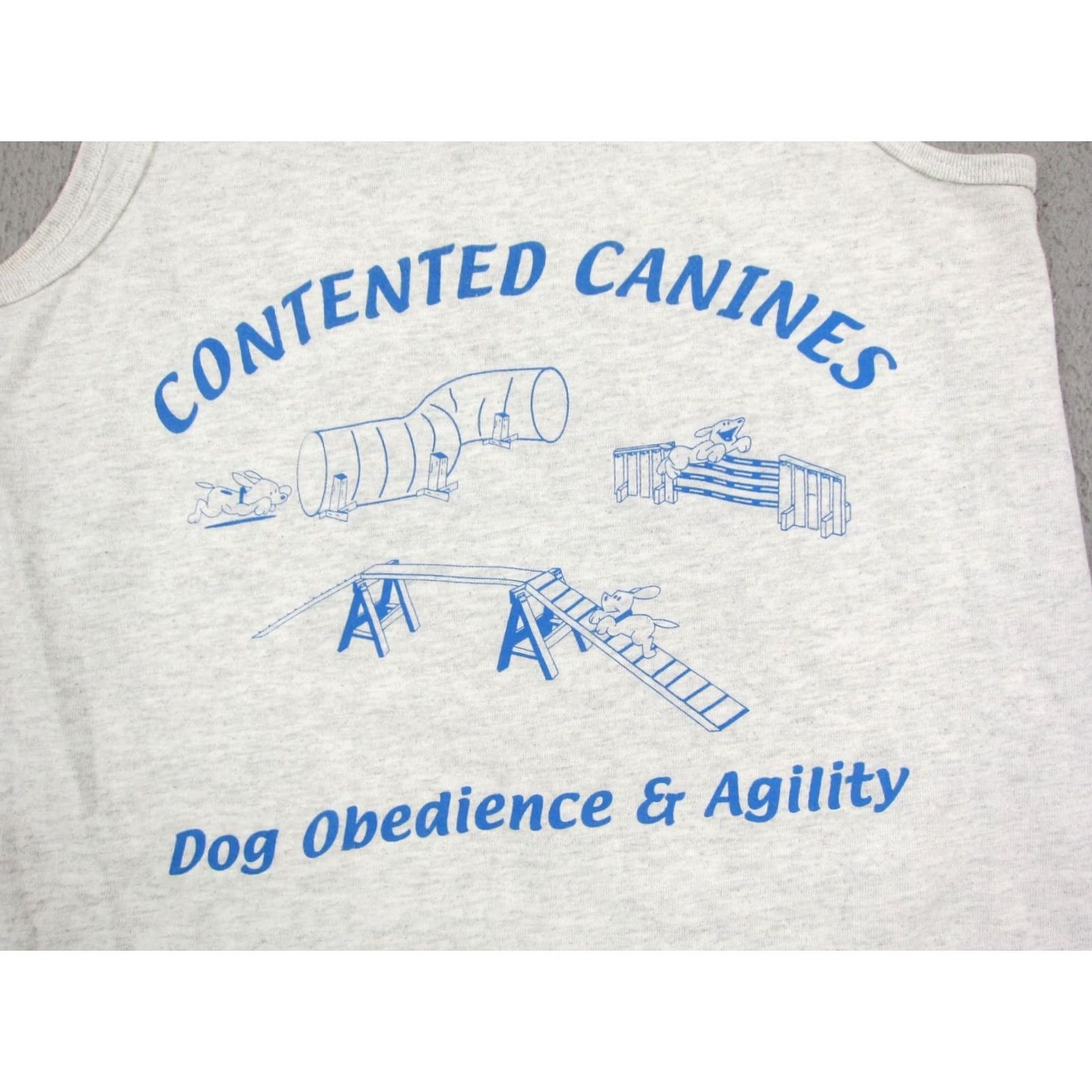 Vintage VINTAGE Tank Top Womens S Gray 90s Retro Dog Contented Canines Basic Sleeveless Scoop Neck Pullover Casual Workwear Mens Womens Girls Boys? Size S / US 4 / IT 40 - 6 Thumbnail