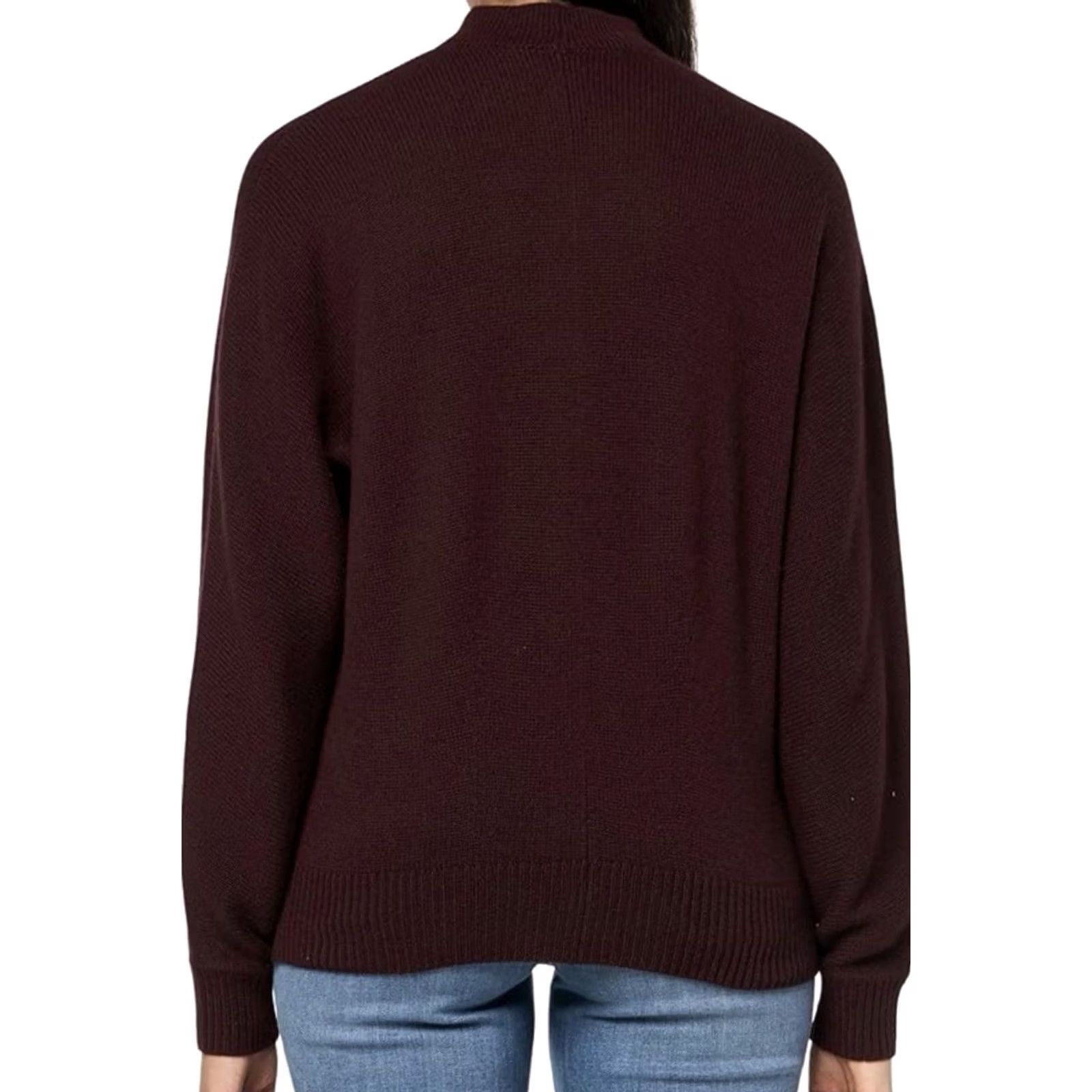 Theory Theory Half-Zip Sweater - Dark Merlot Cashmere NGK - Large - Wool/Knits - Women's Pullover Size L / US 10 / IT 46 - 3 Thumbnail