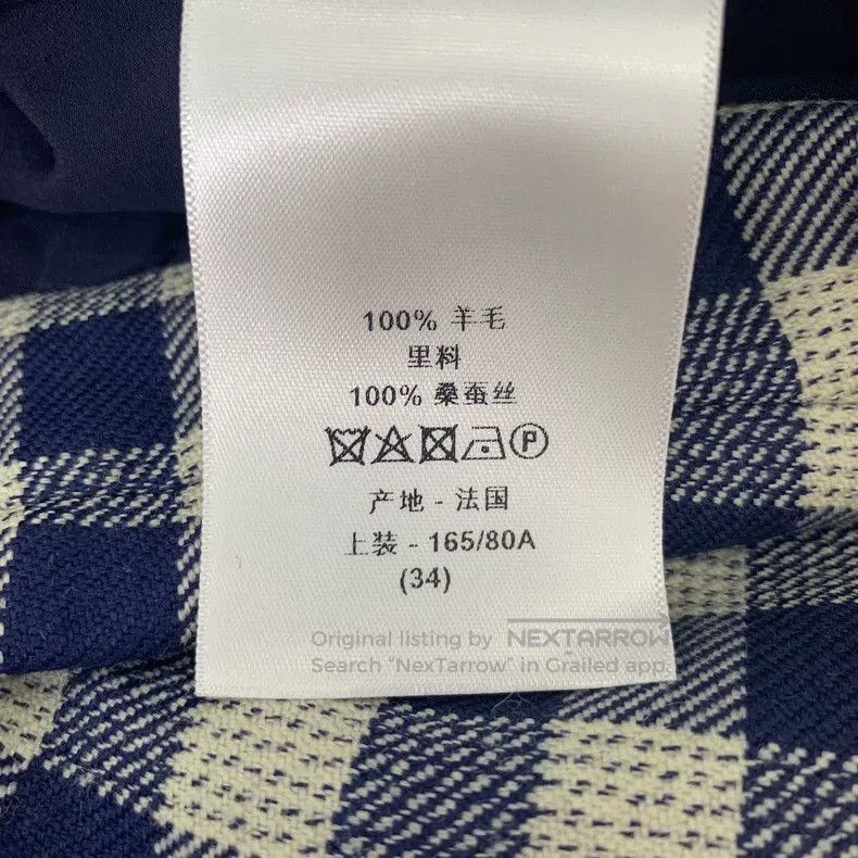 Dior Dior Color-matched plaid wool lapel short-sleeved dress Size XXS / US 00 / IT 34 - 8 Thumbnail