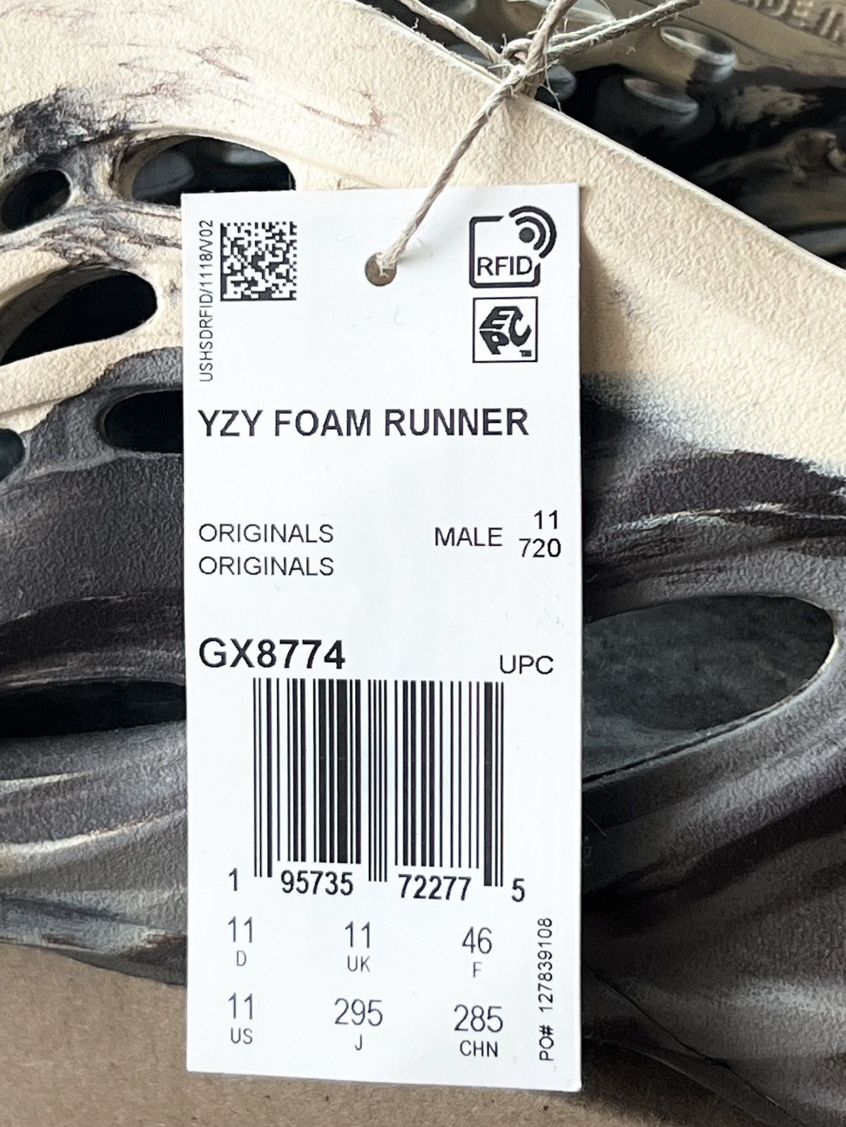 Yeezy 🖤 MX CREAM CLAY FOAM RUNNER - ADIDAS X YEEZY Size US 11 / EU 44 - 14 Thumbnail
