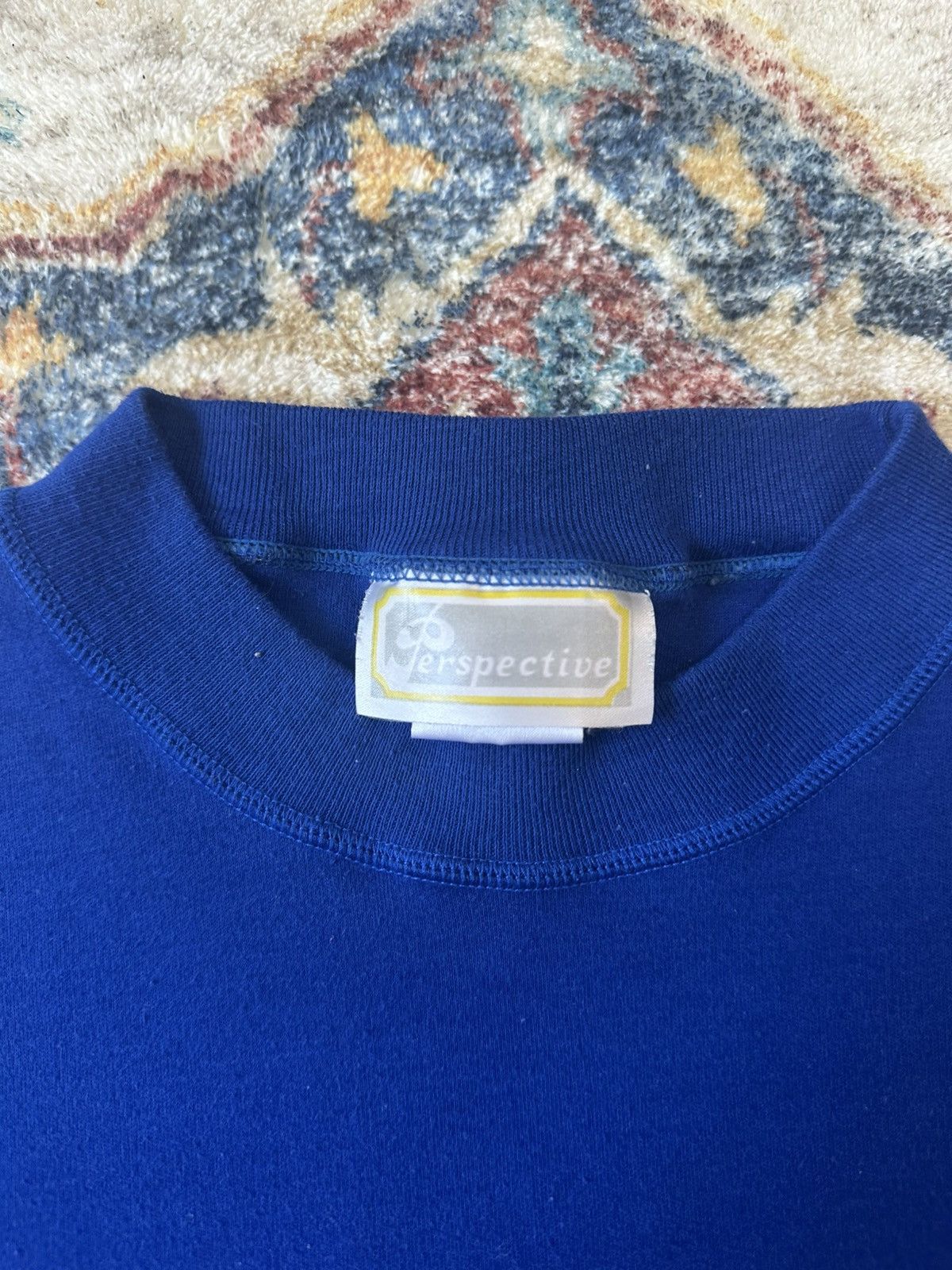Vintage Vintage Perspective Logo Blue Pocket T-shirt Large Size US L / EU 52-54 / 3 - 3 Thumbnail