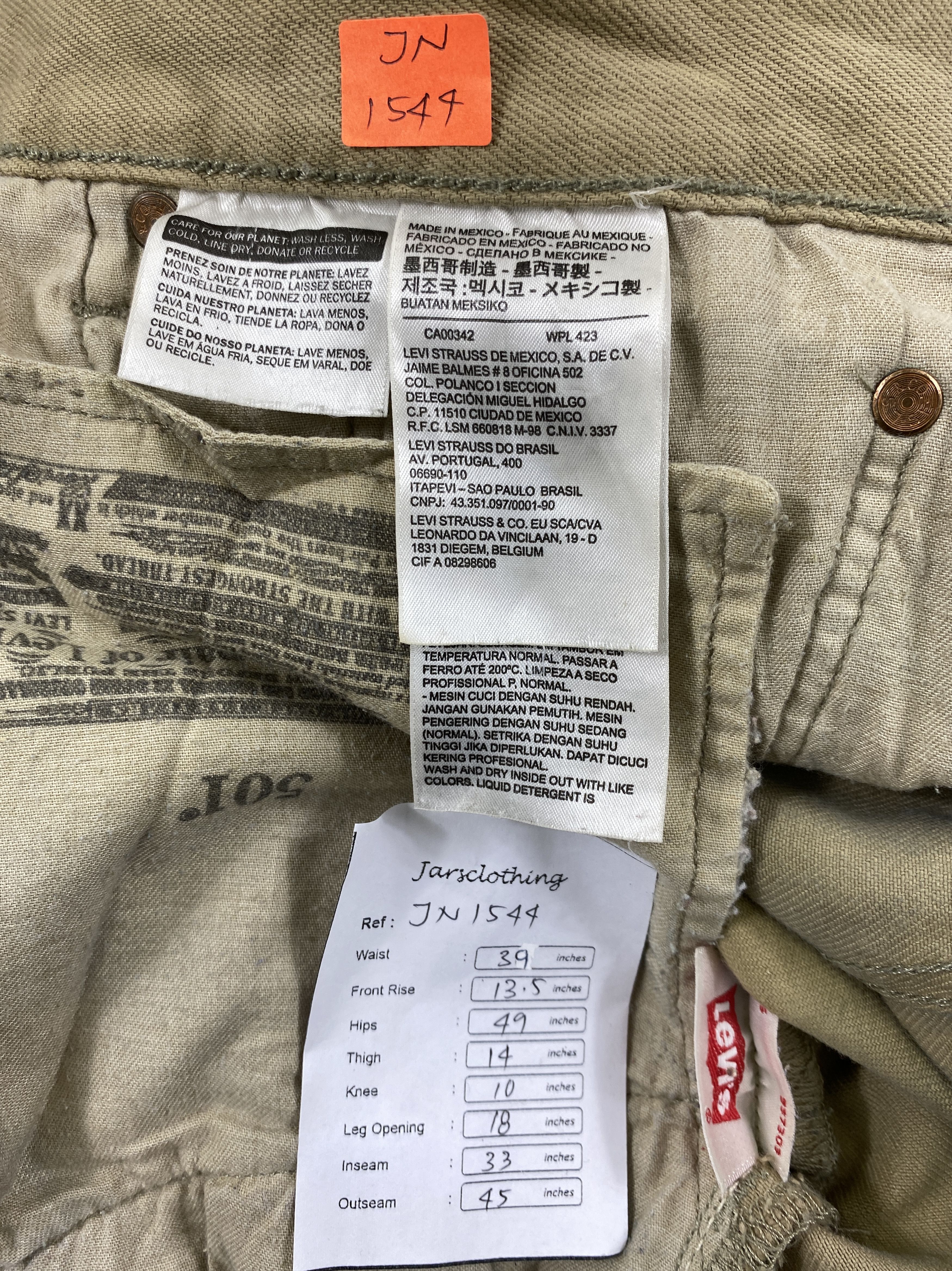 Vintage Khaki Vintage Levi's 501 Jeans 39x33 Denim -JN1544 Size US 39 - 8 Thumbnail