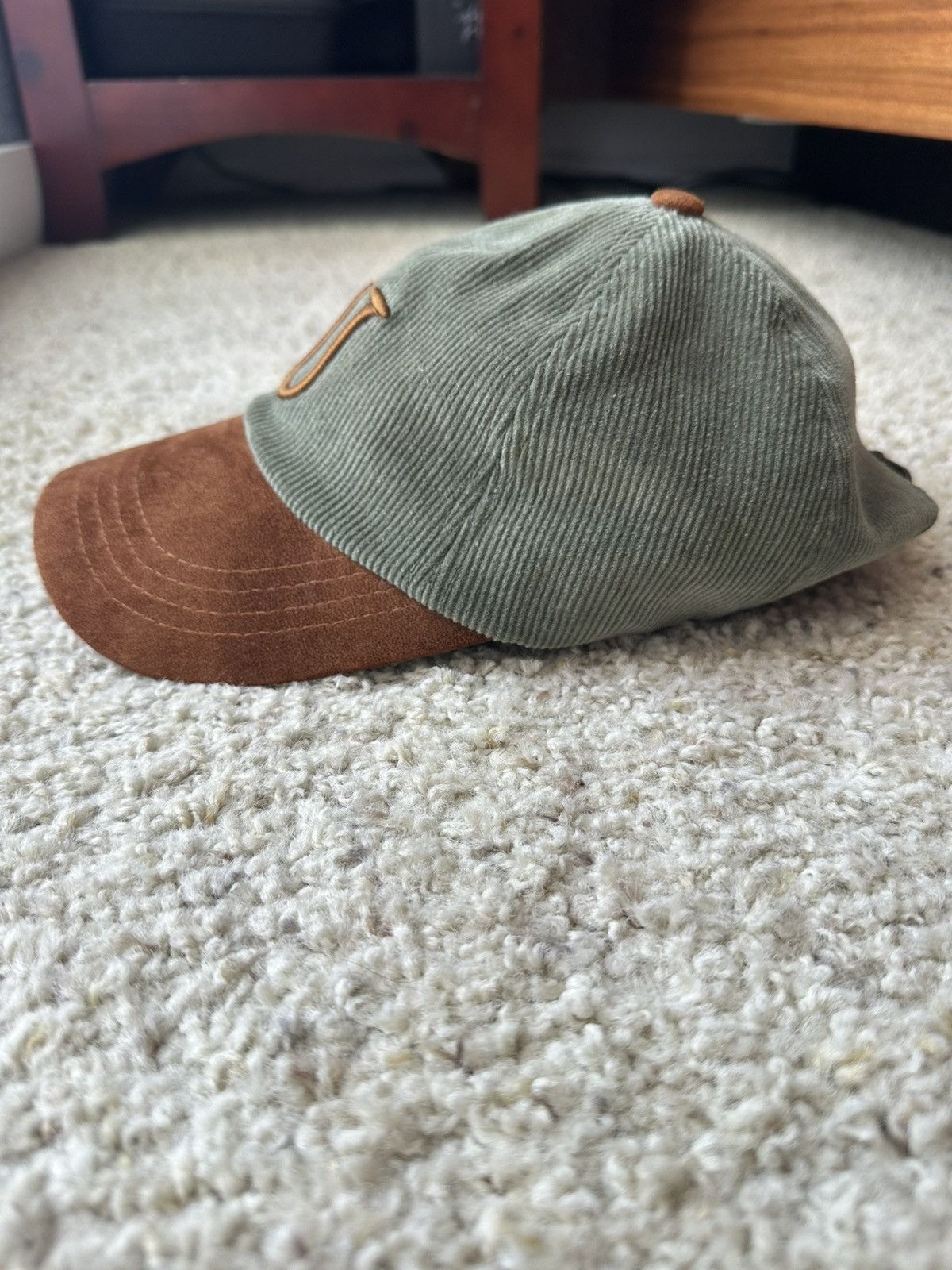 I Love Ugly U Porter Cap Moss Green Suede Size ONE SIZE - 8 Thumbnail
