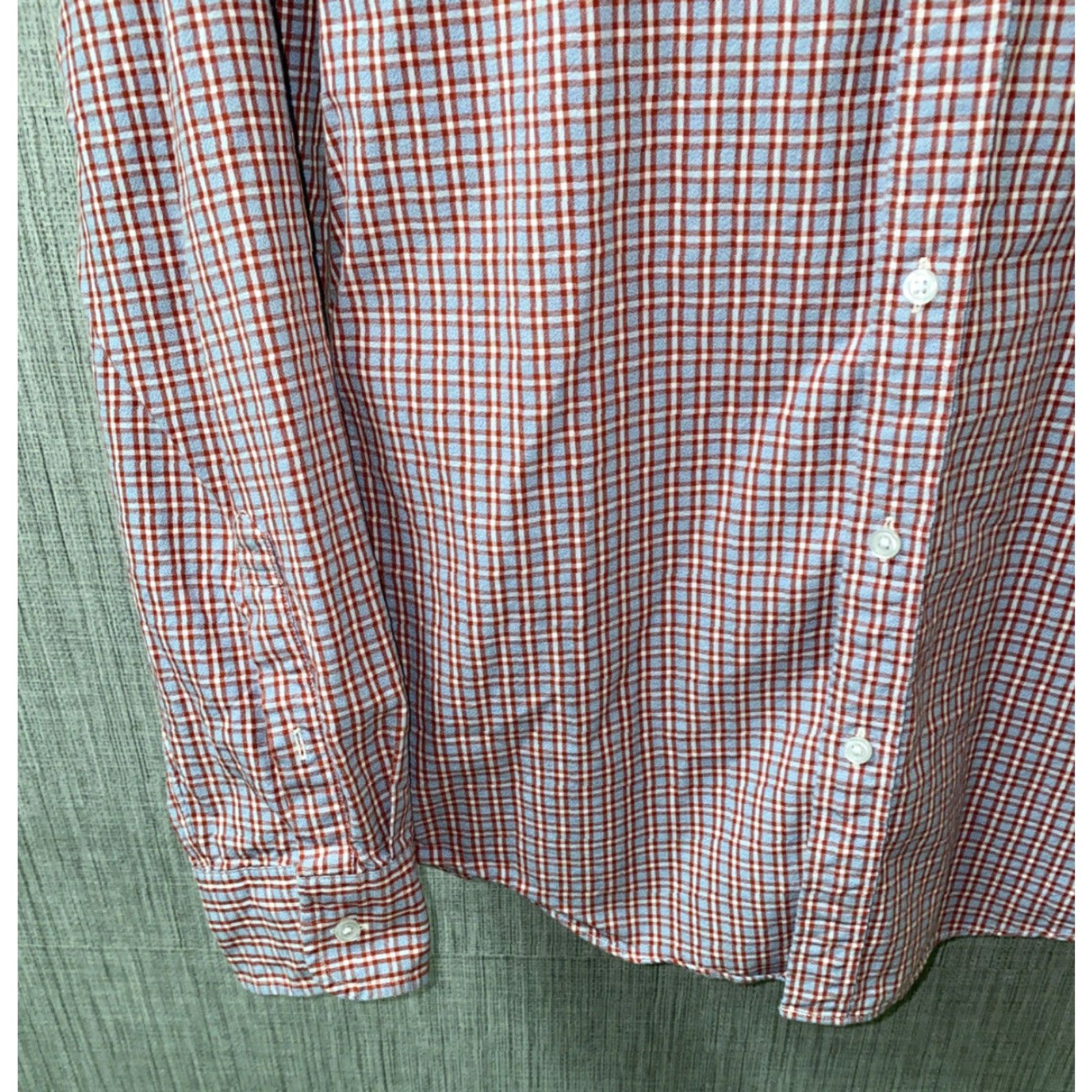 J.Crew J.Crew Mens Long Sleeve Button-Up Shirt Size XL Red/Gray Check Cotton Casual Size US XL / EU 56 / 4 - 4 Thumbnail